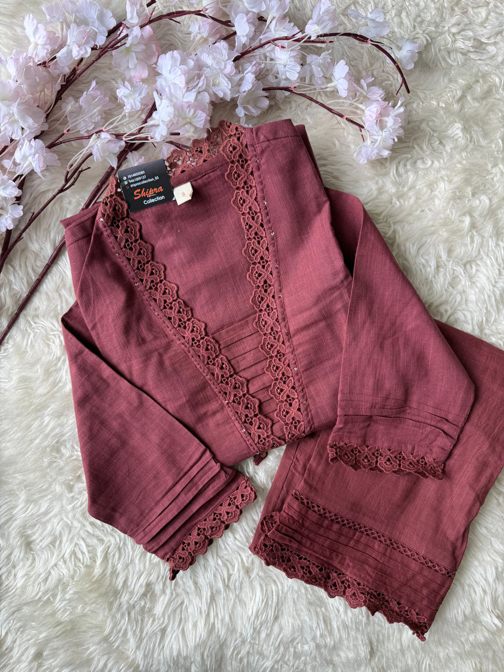 Khadi Cotton Kurti Pant Set