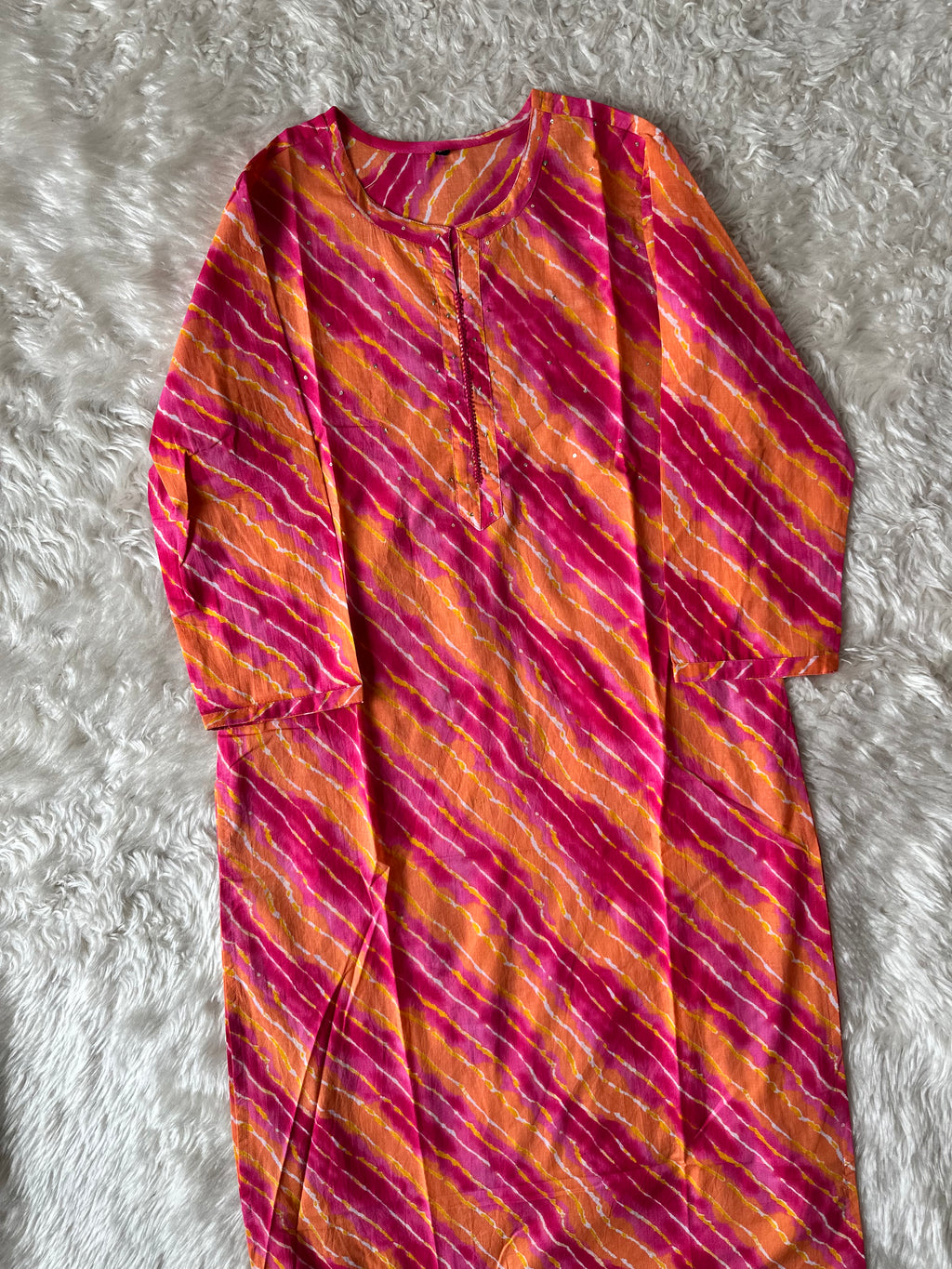 Premium Cotton Lehariya Kurti
