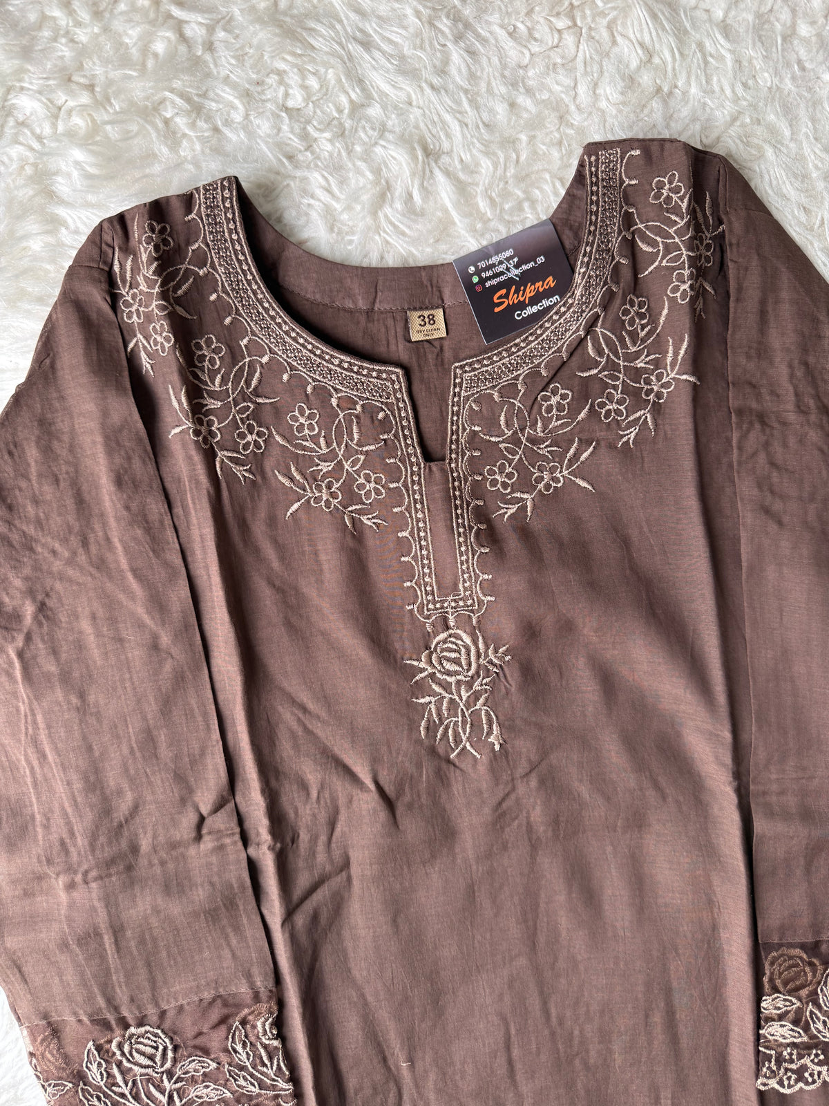 Mul Chanderi Kurti Pant Dupatta Set