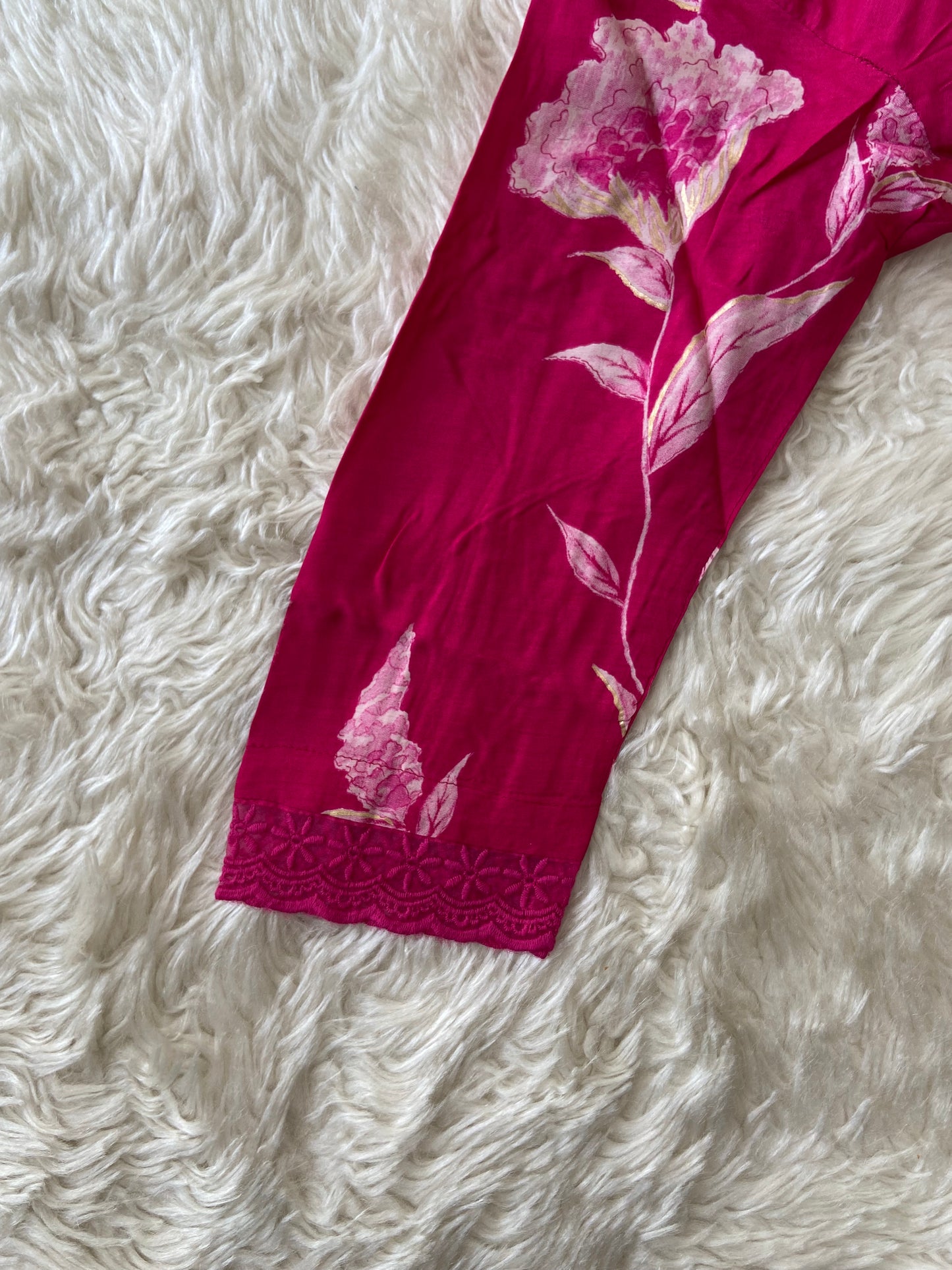 Mul Silk Kurti Pant Set