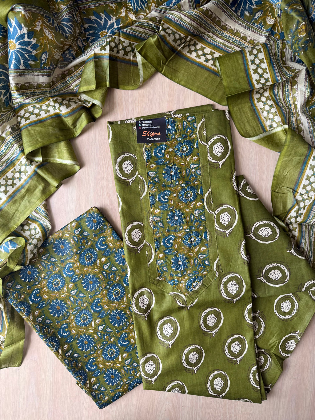 Premium Cotton Unstitched Set