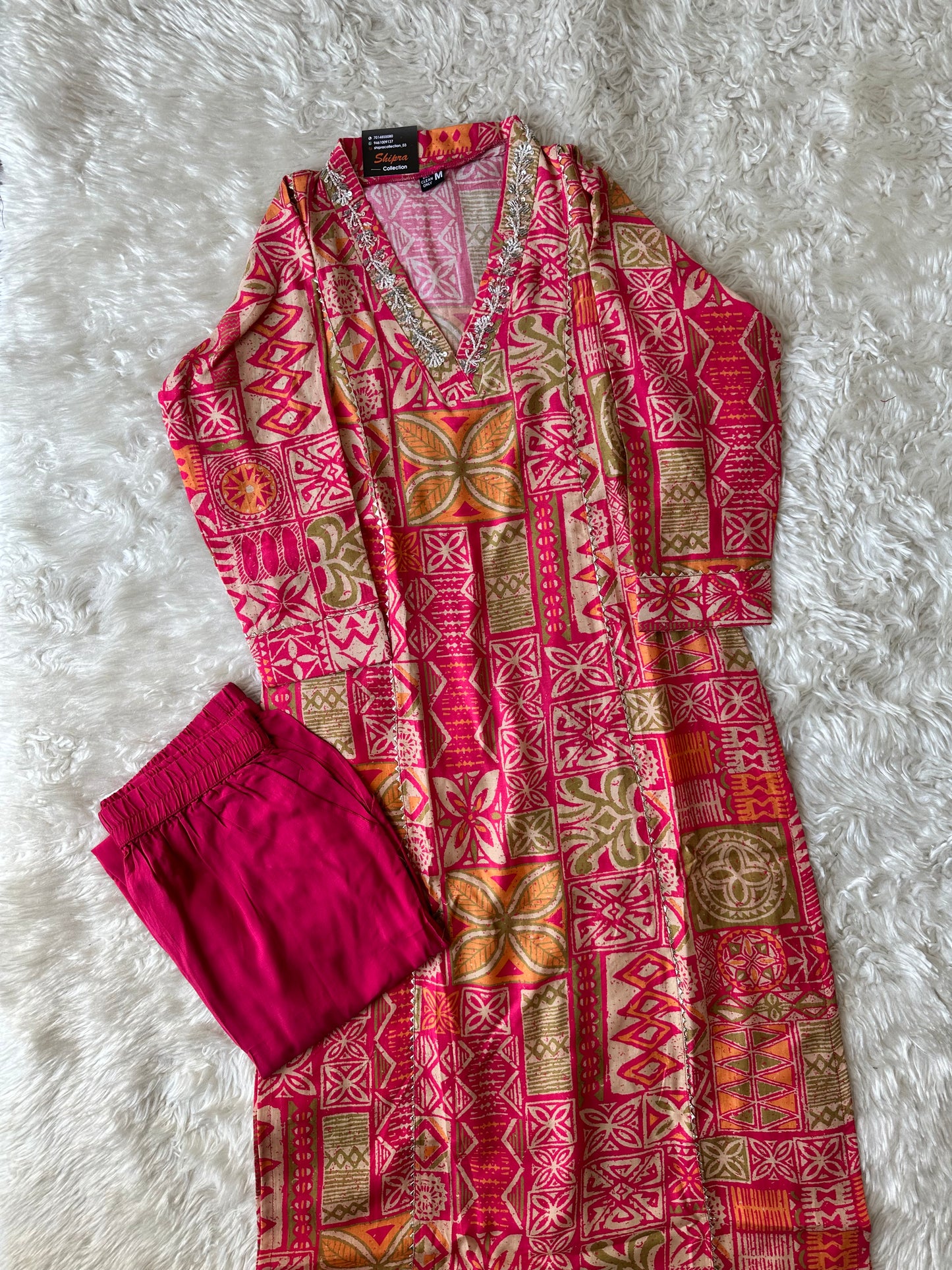 Premium Muslin Silk Kurti Pant Set