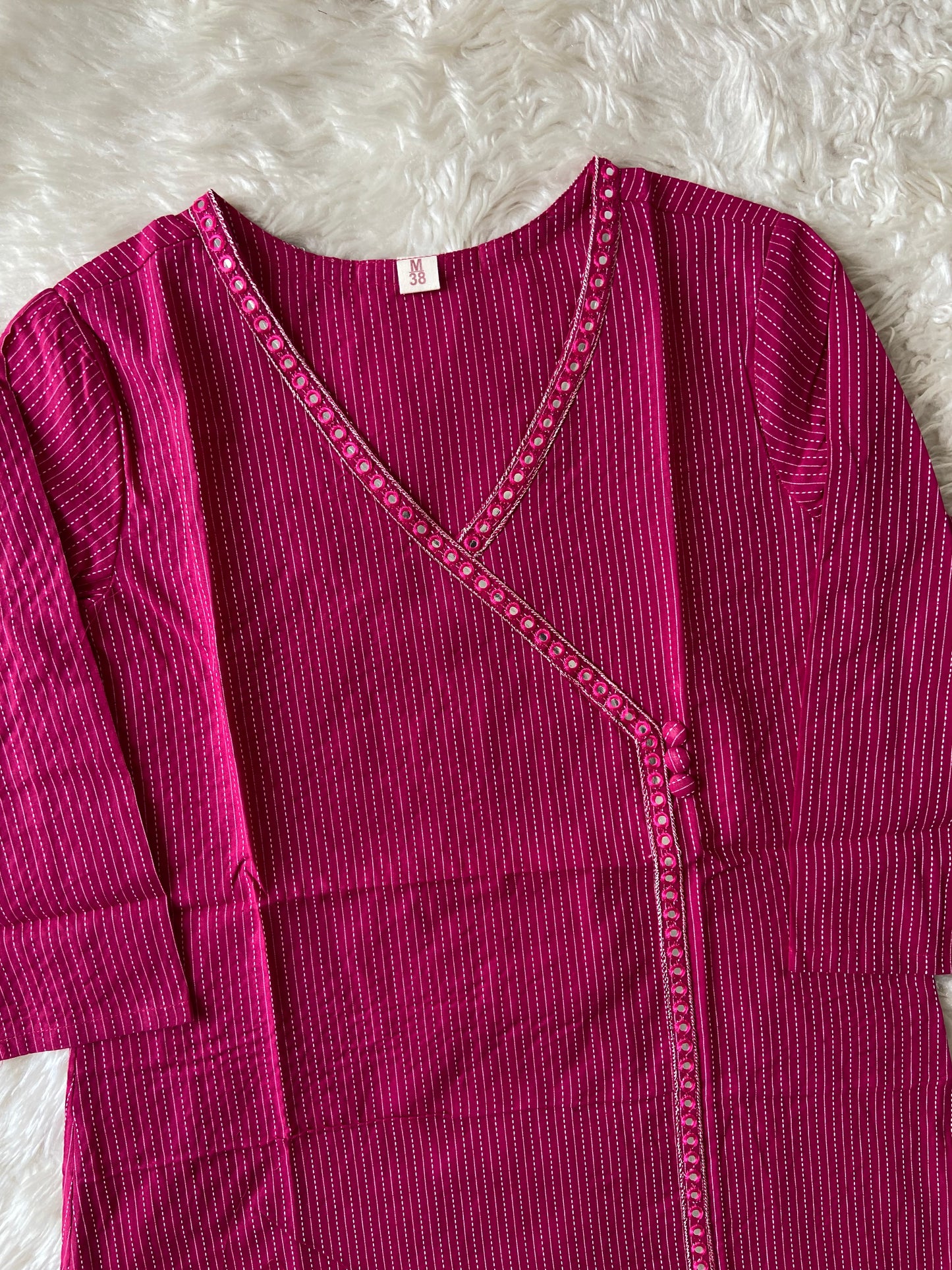 Pure Cotton Katha Details Short Kurti