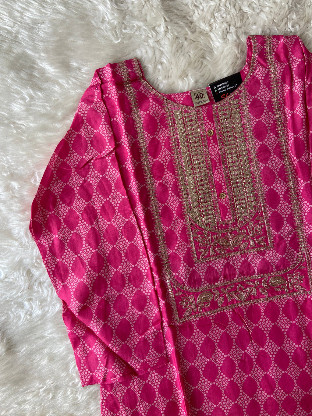 Russian Silk Kurti Pant Dupatta Set