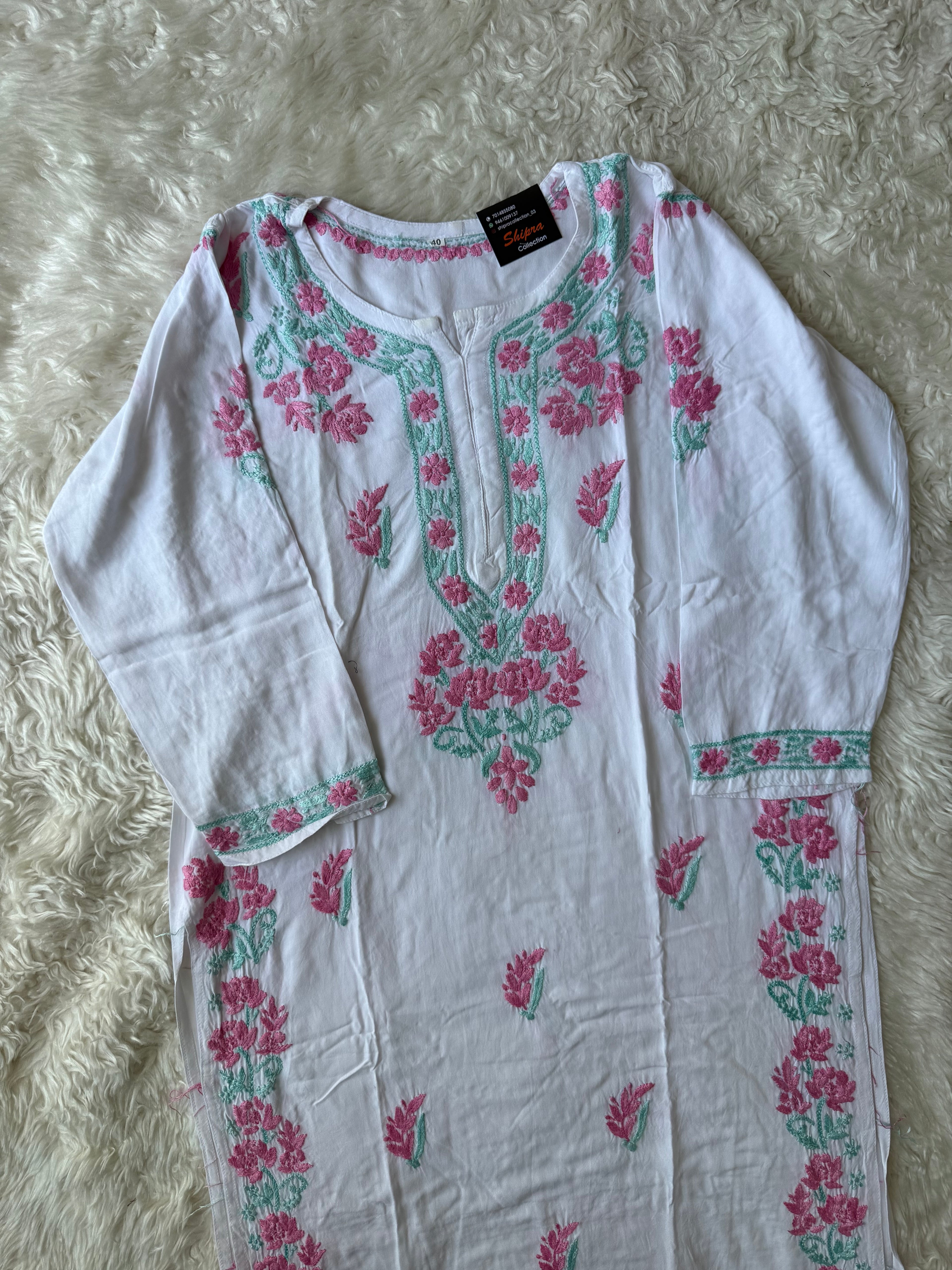 Heavy Rayon Chikankari Kurti Plazo Set