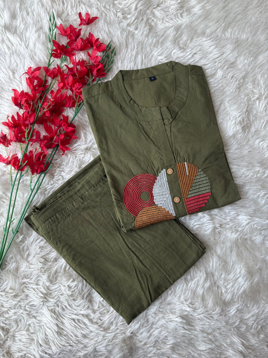 Cotton Kurti Pant Set