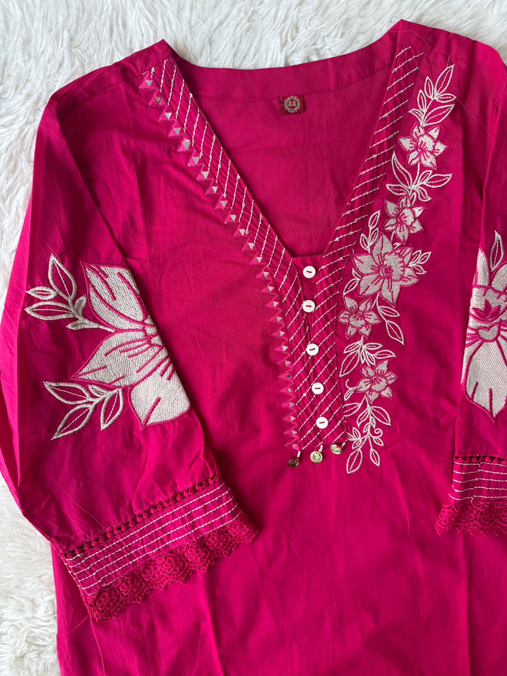 Pure Cotton Kurti Pant Dupatta Set