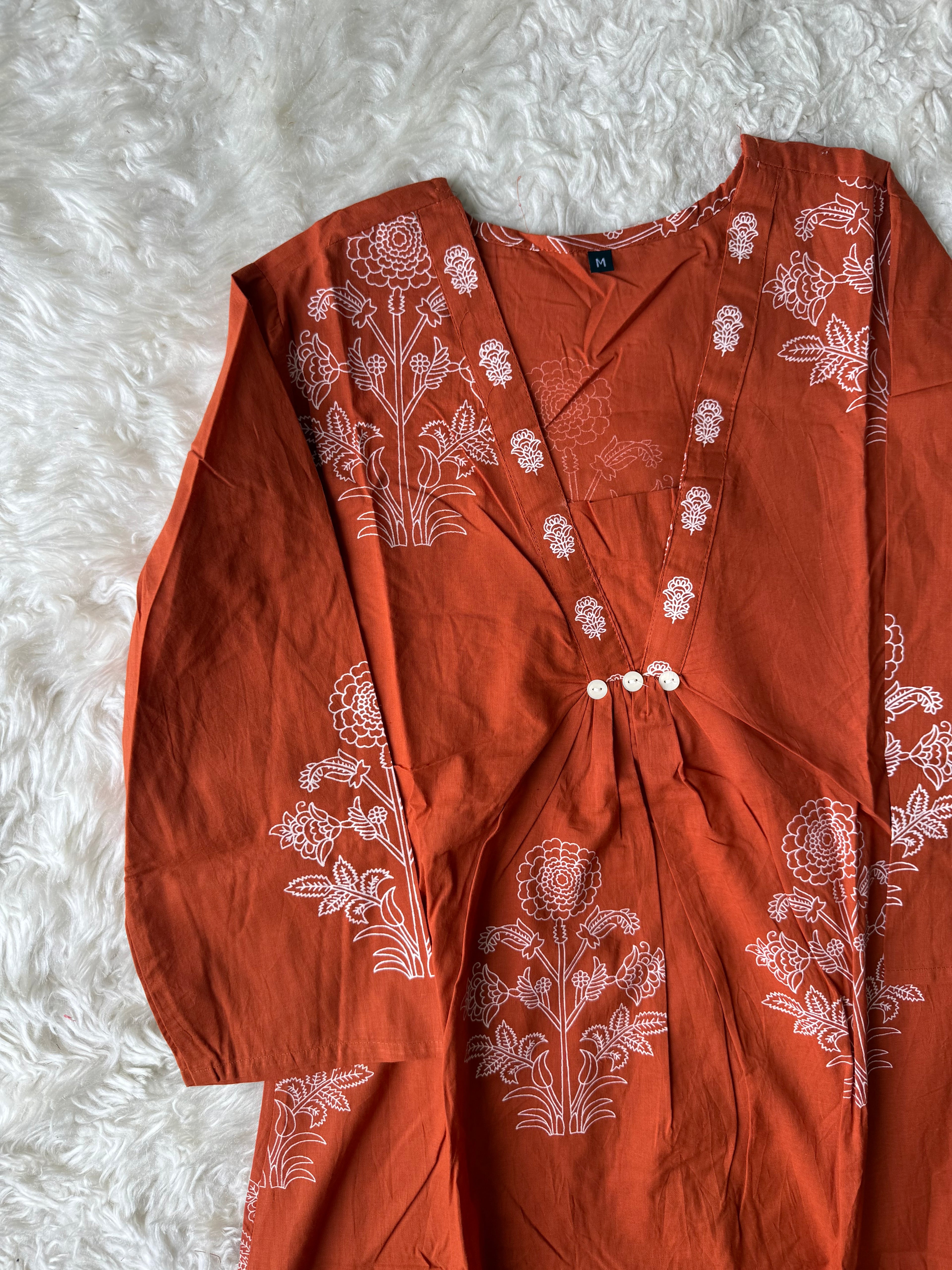 Cotton FLARE Kurti Pant Set
