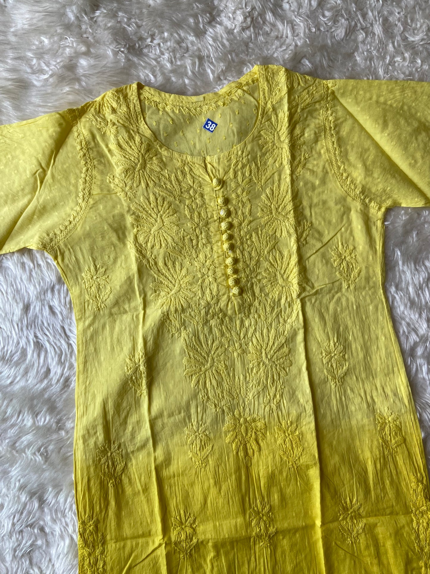 Dobey Cotton Chikankari kurti