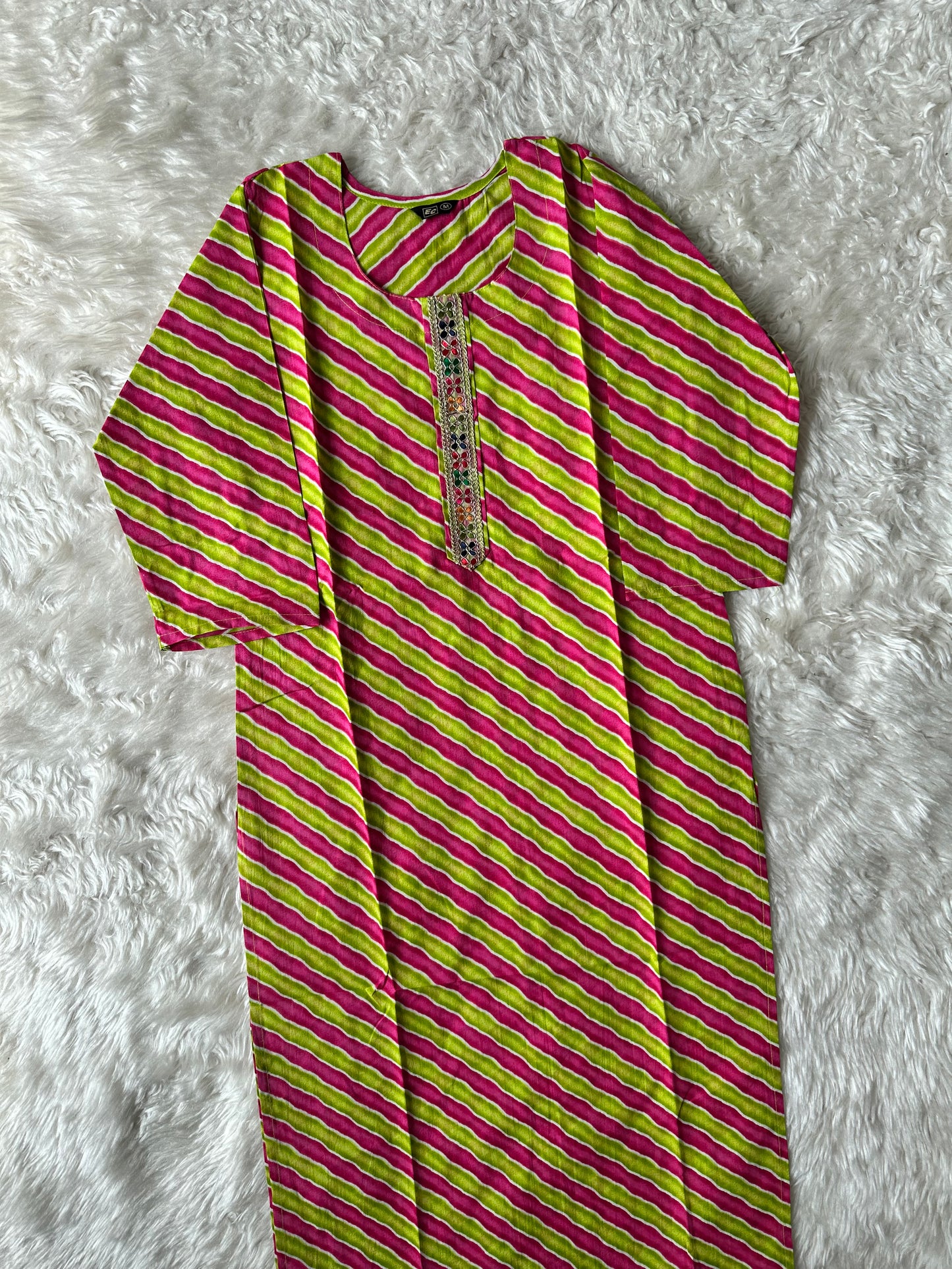 Cotton Lehariya Kurti