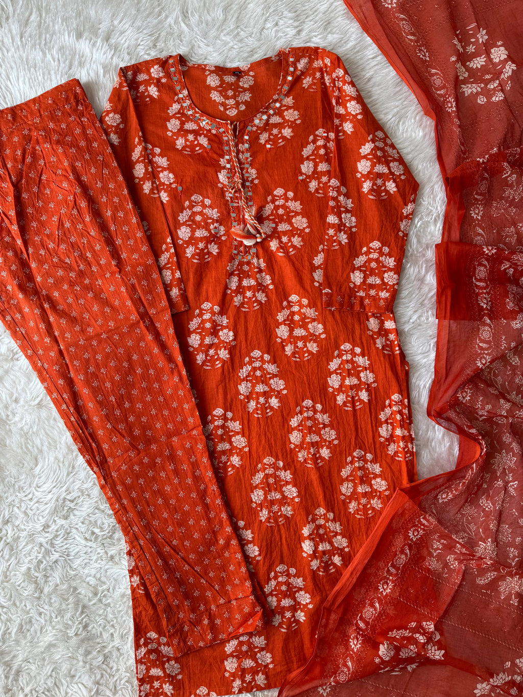 Budget Friendly Kurti Pant Dupatta Set