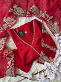 Russian Silk Kurti Pant Dupatta Set