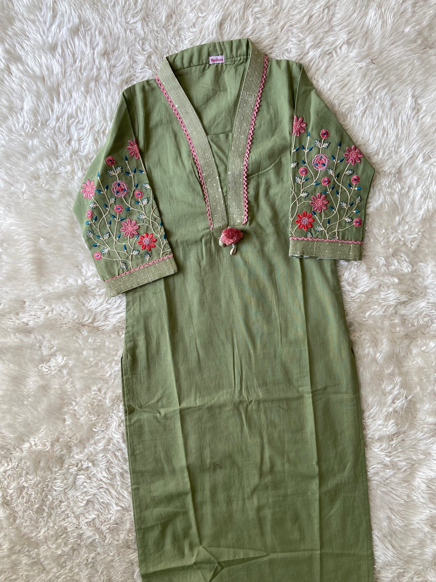 Khadi Cotton Kurti Pant Set
