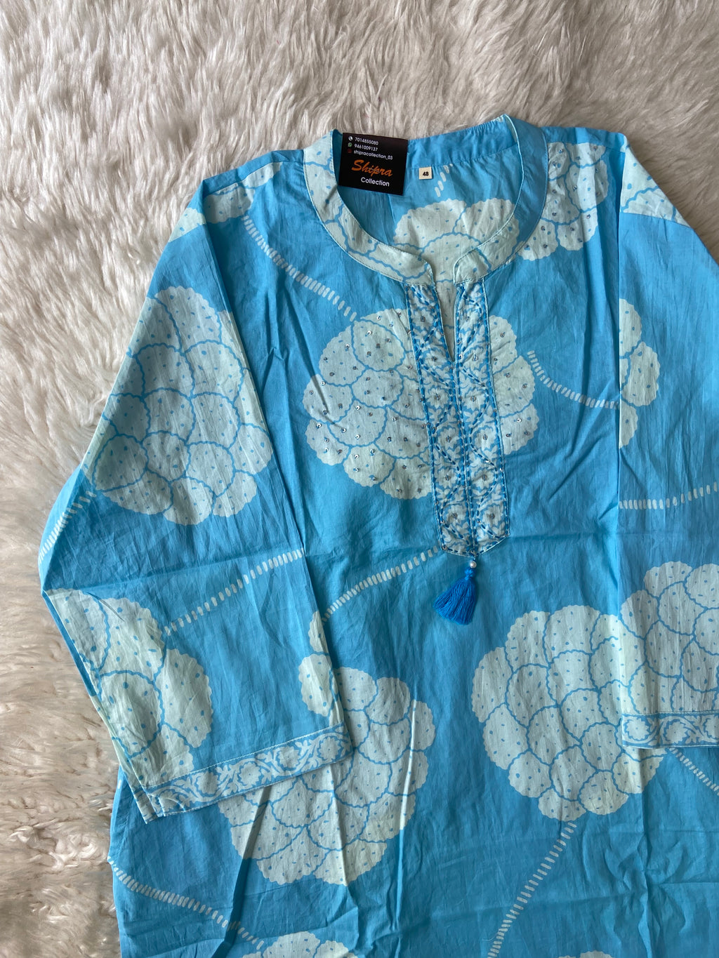 Breathable Cotton Kurti Pant Cotton Dupatta Set