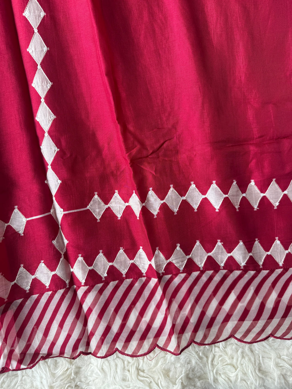 “ Plus Size” Butter Silk Kurti Pant Dupatta Set