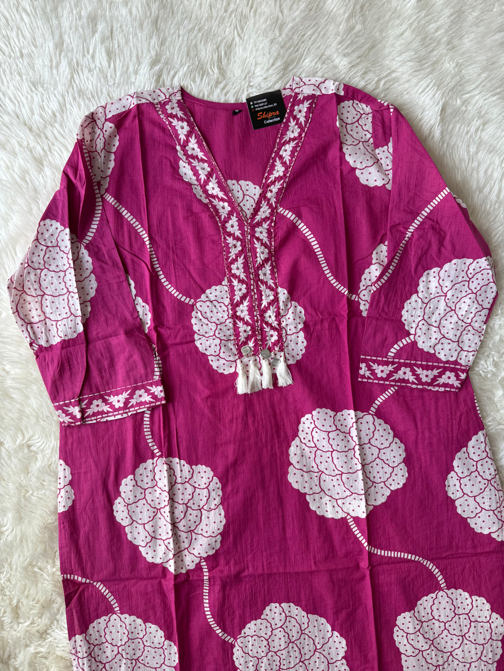Pure Cotton Kurti Pant Dupatta Set