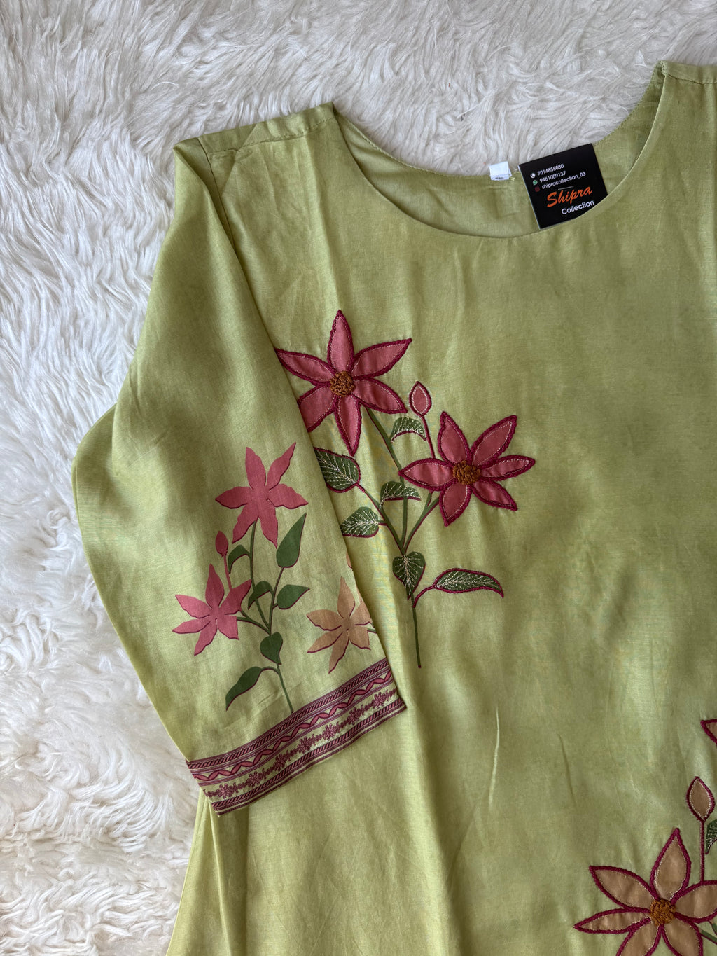 Mul Chanderi Kurti Pant Dupatta Set