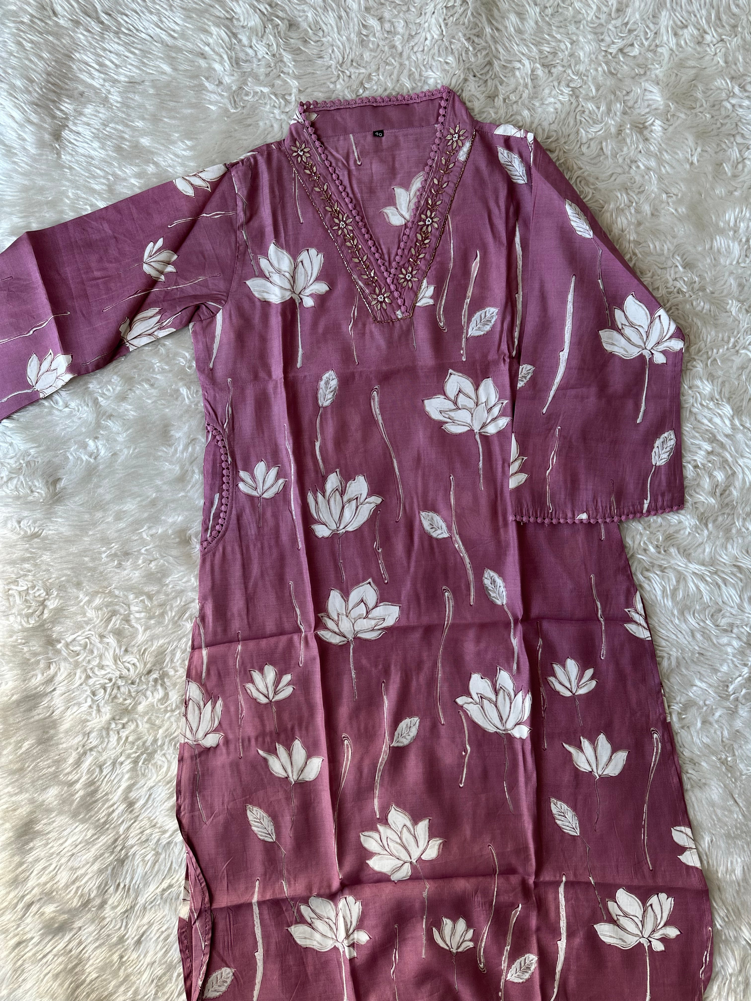 Pure Muslin Silk Co-ord Set