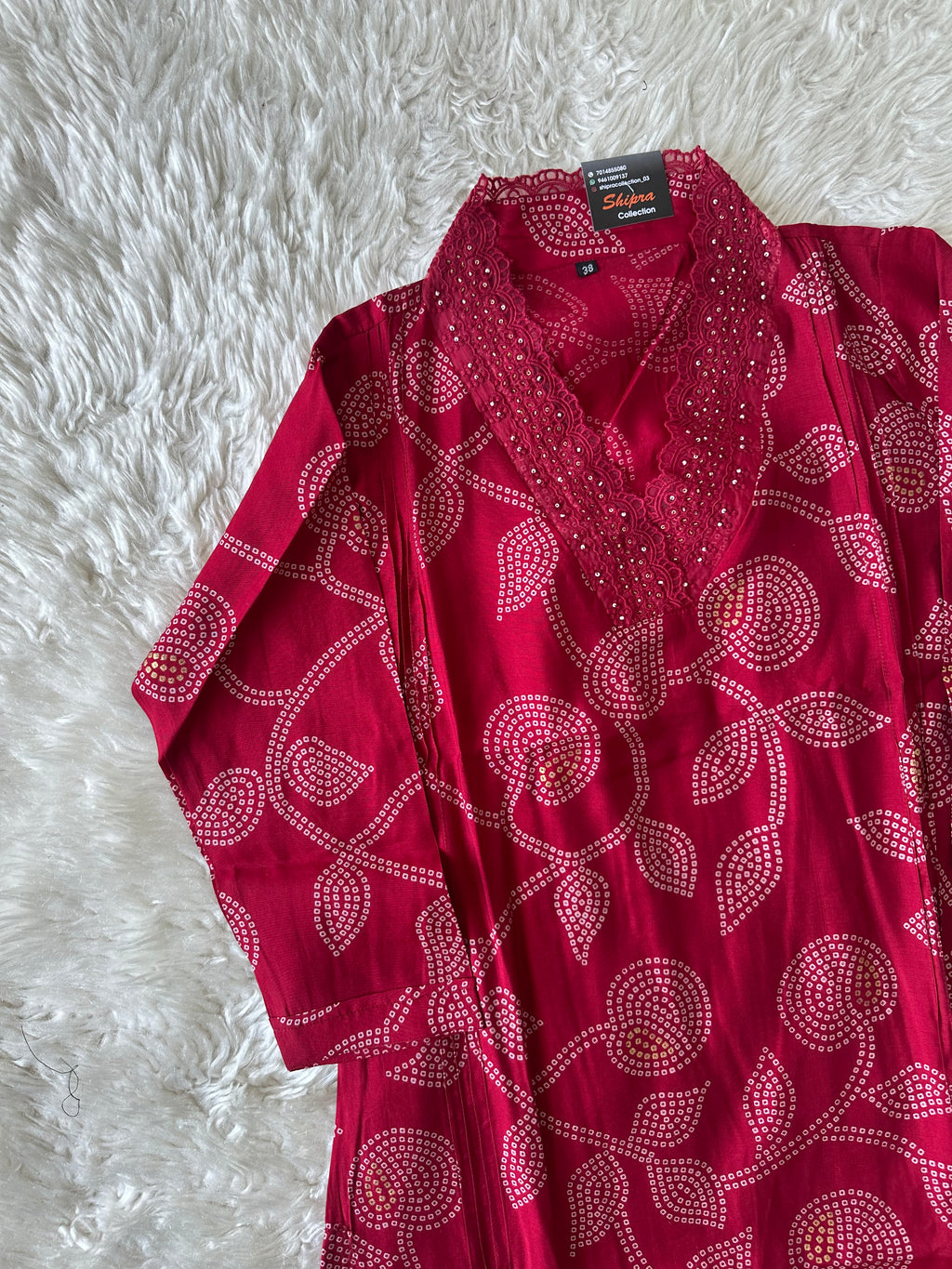 Pure Muslin Silk Kurti Pant Set