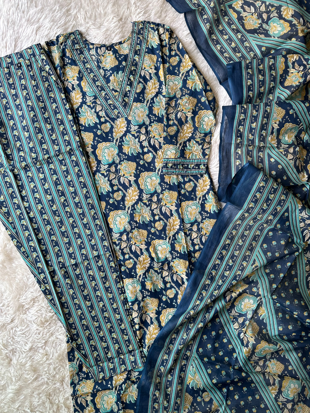 Premium Cotton Kurti Pant Dupatta Set