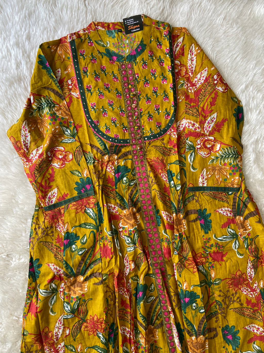 Premium Cotton FLARE Kurti Pant Dupatta Set