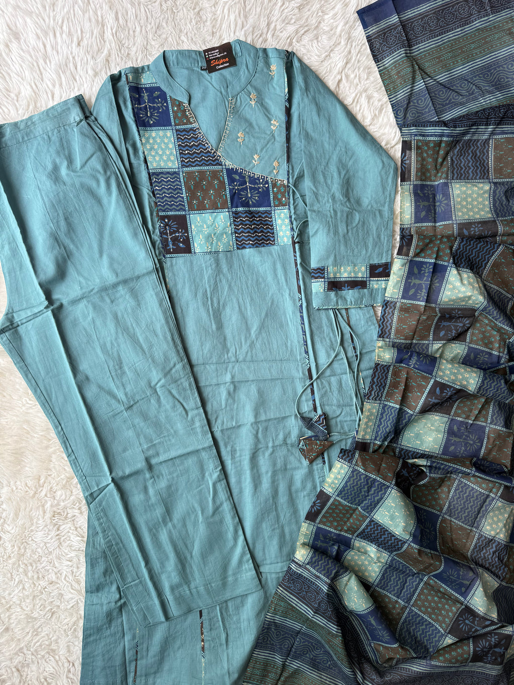Premium Cotton Kurti Pant Dupatta Set