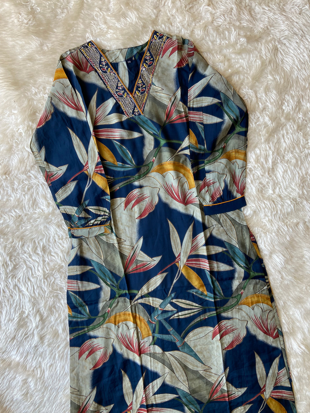 Muslin Silk Kurti Afghani Pant Dupatta Set