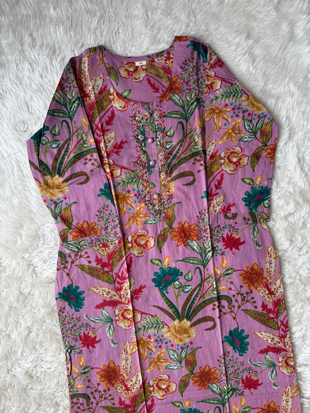 Breathable Cotton Kurti Pant Cotton Dupatta Set