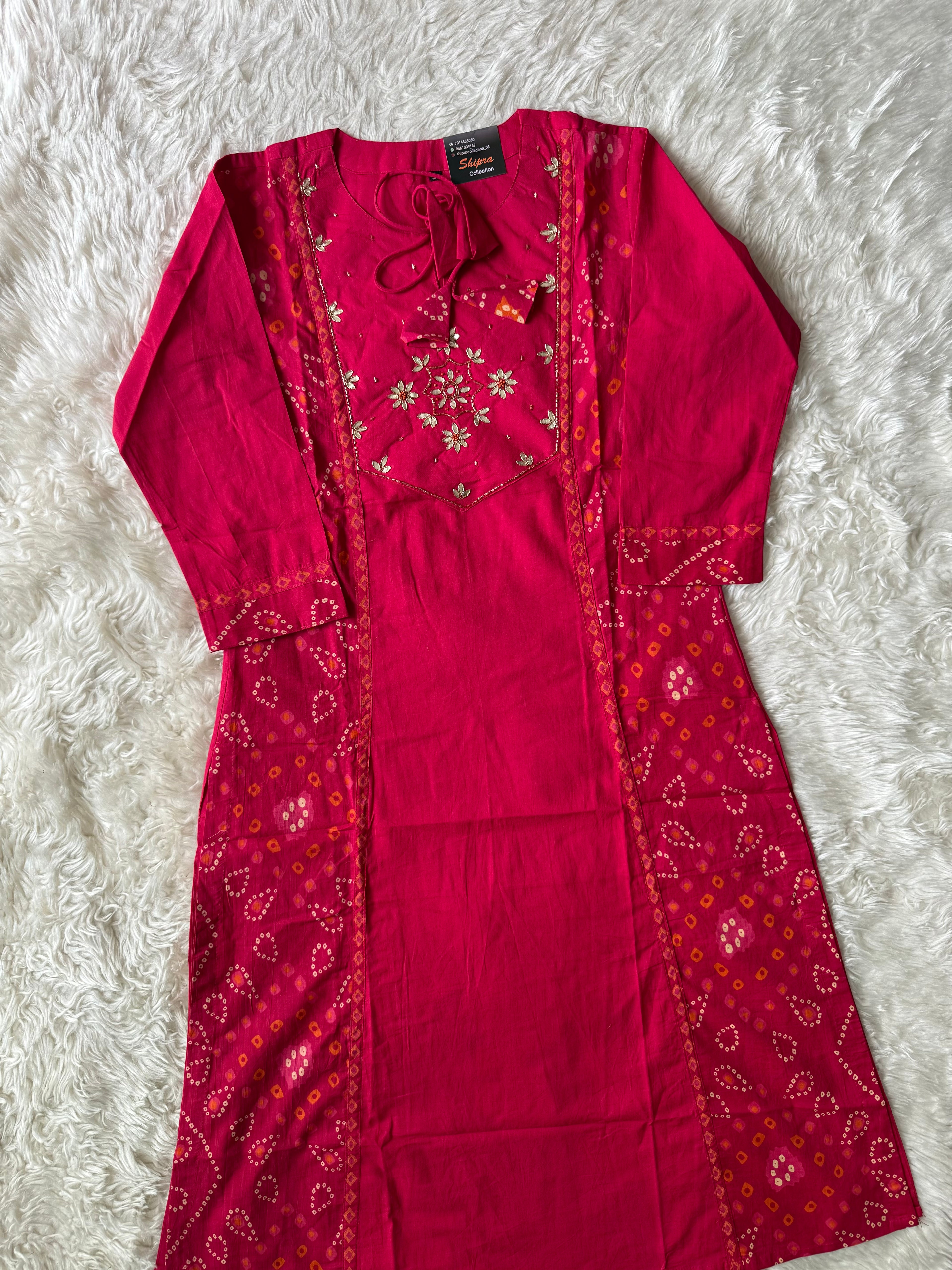 Premium Cotton Bandhani Set