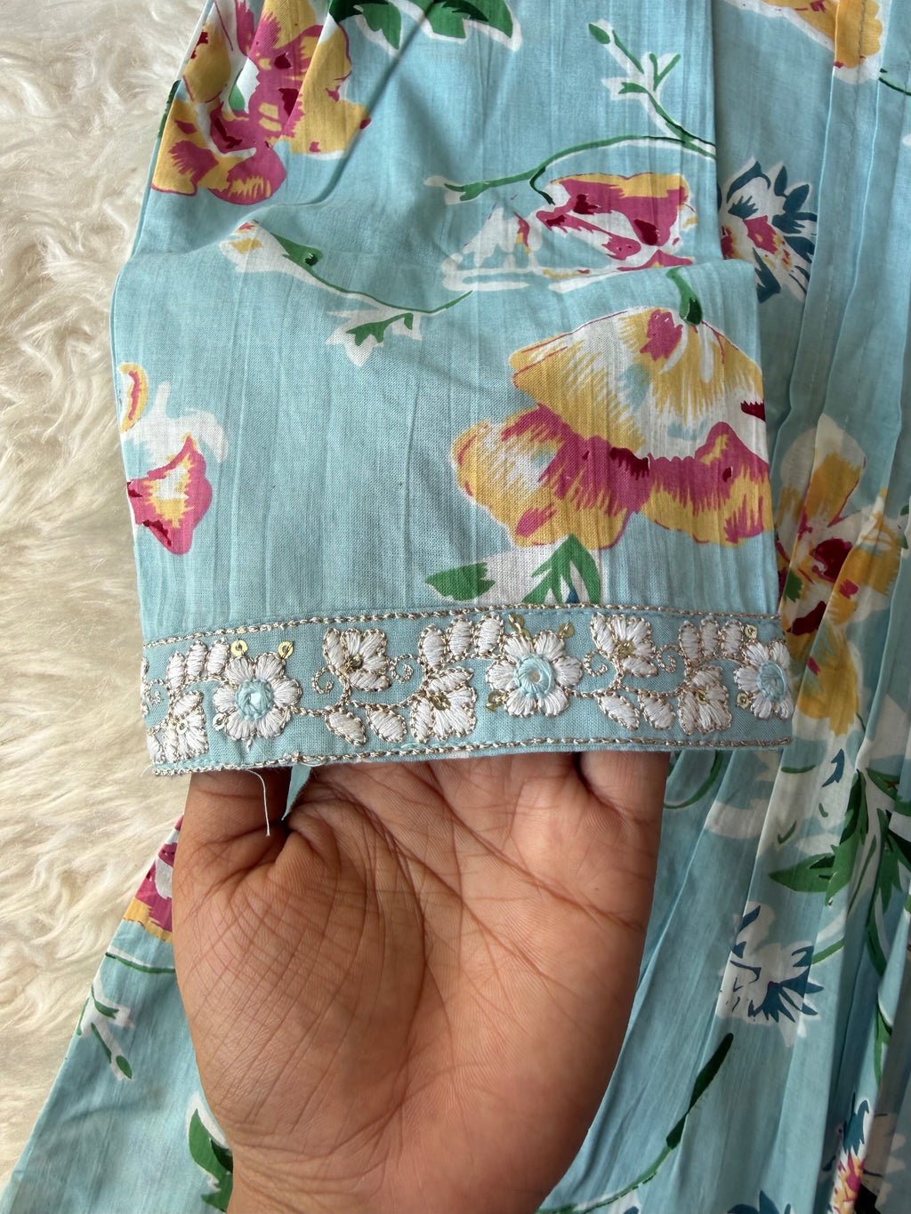 Premium Cotton Aline Kurti Pant Dupatta Set