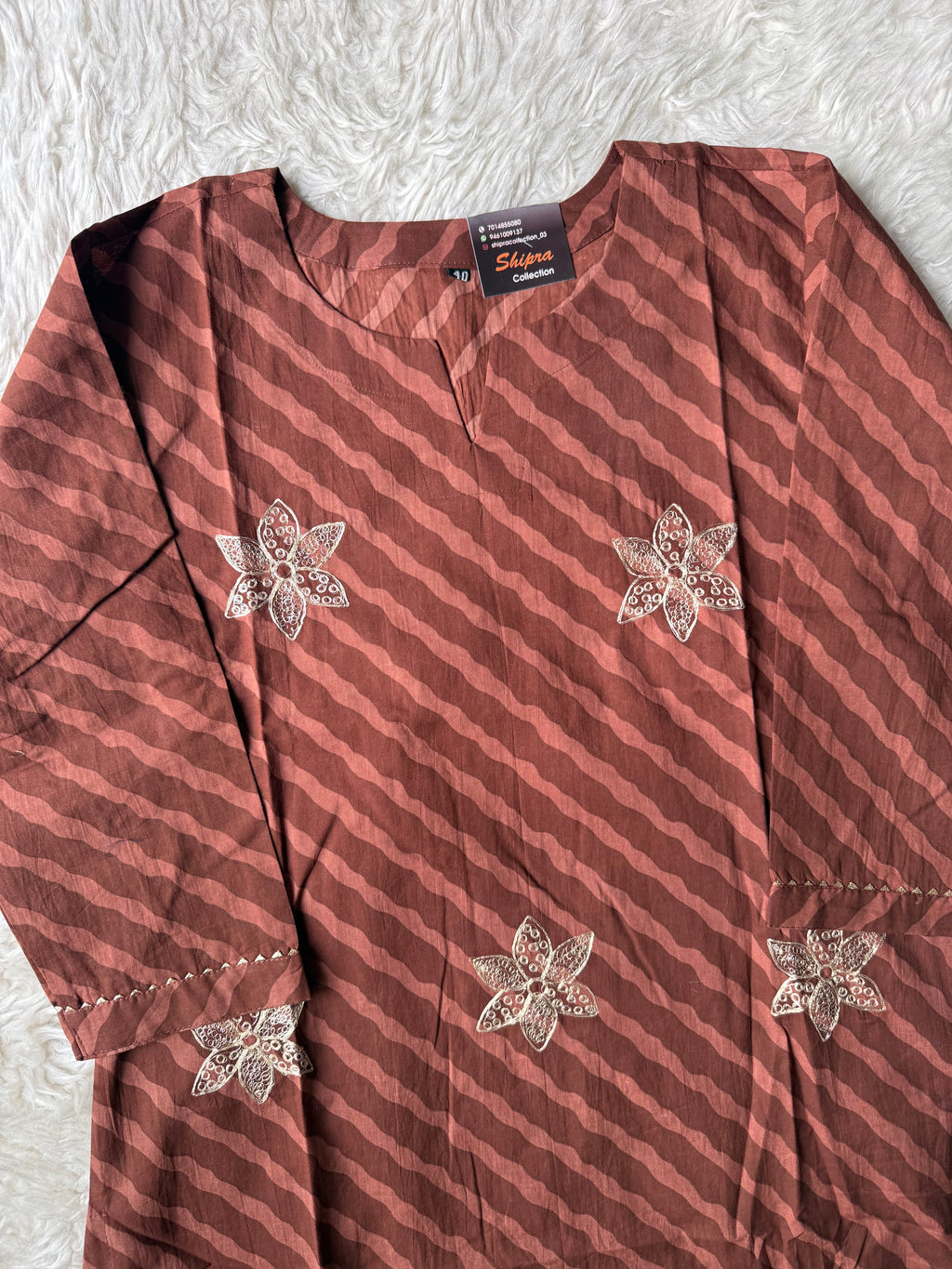 Premium Cotton Lehariya Kurti