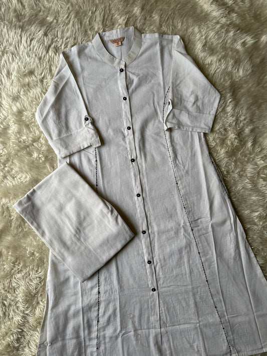 Khadi Cotton Kurti Pant Set