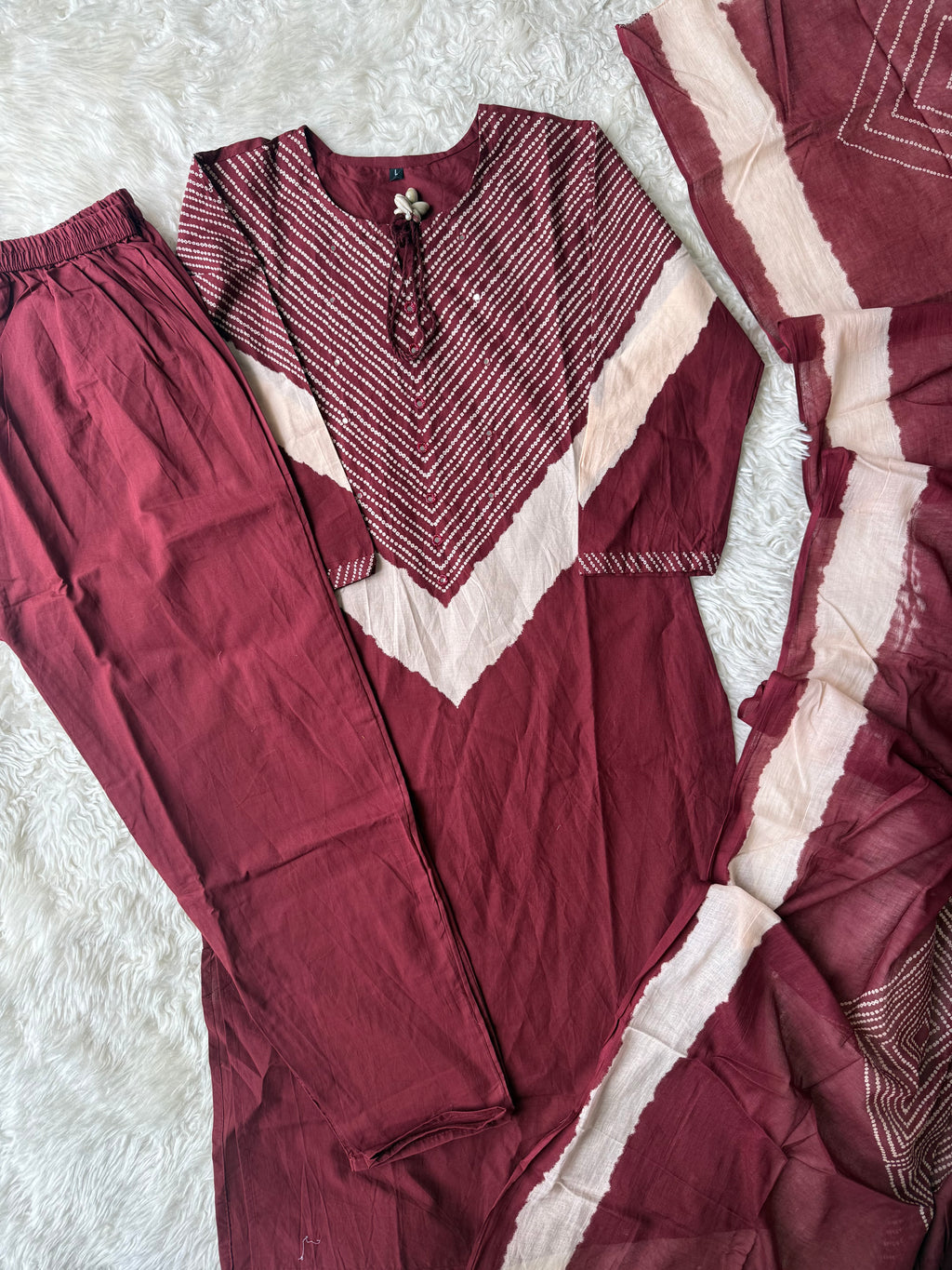 Budget Friendly Kurti Pant Dupatta Set