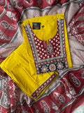 Pure Cotton Kurti Pant Dupatta Set