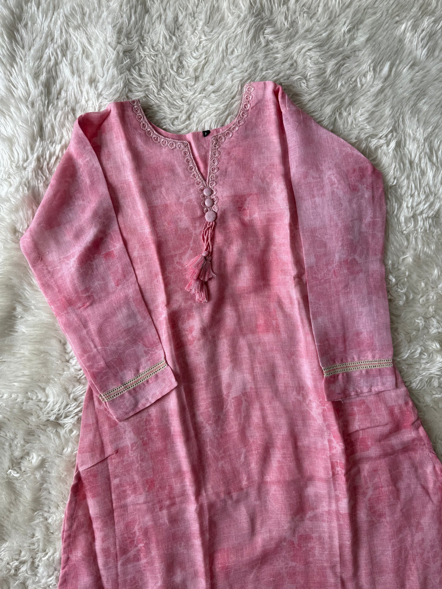 Linen Kurti Pant Dupatta Set