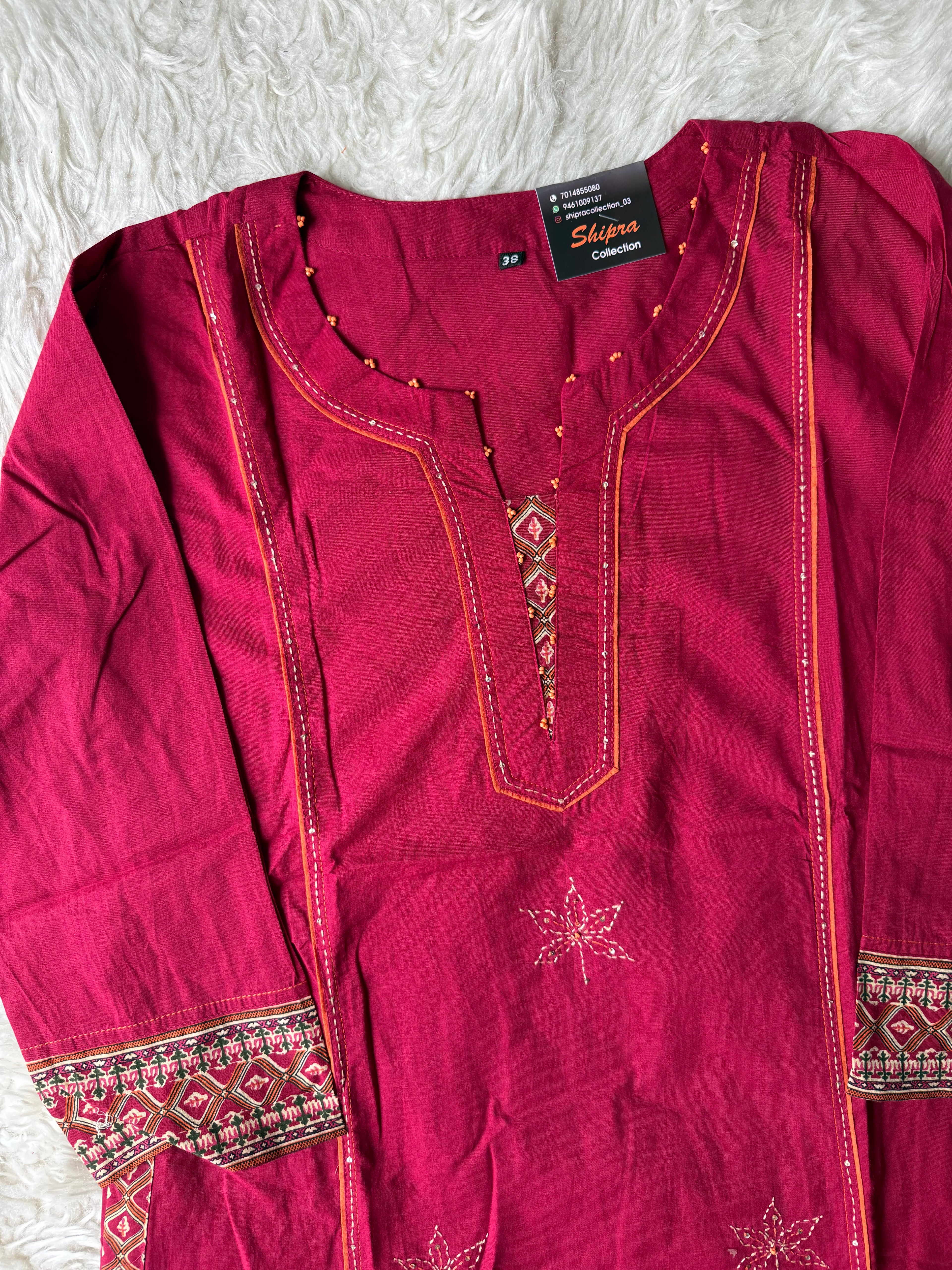 Premium Cotton Kurti Pant Dupatta Set