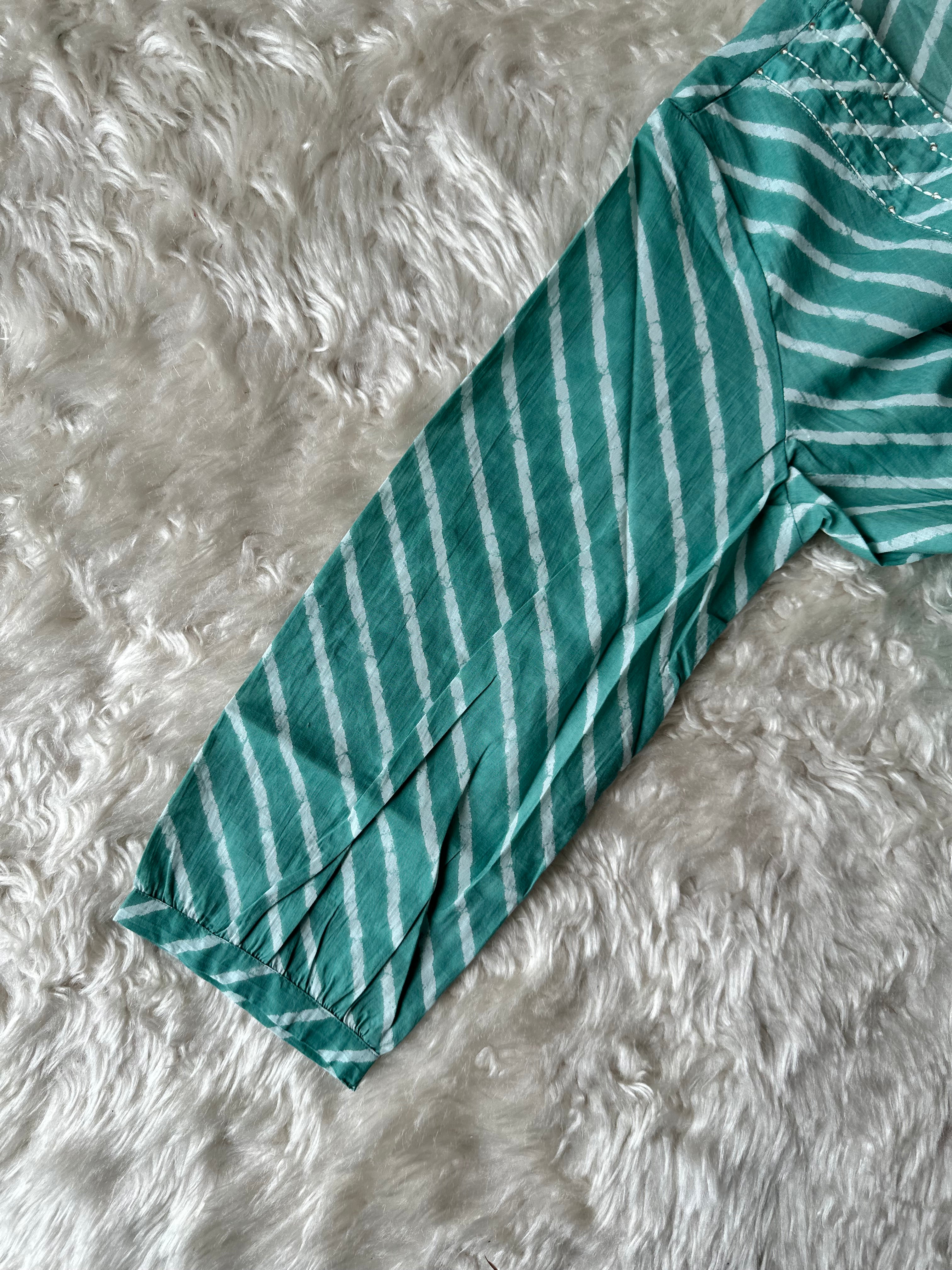 Premium Cotton Lehariya Kurti