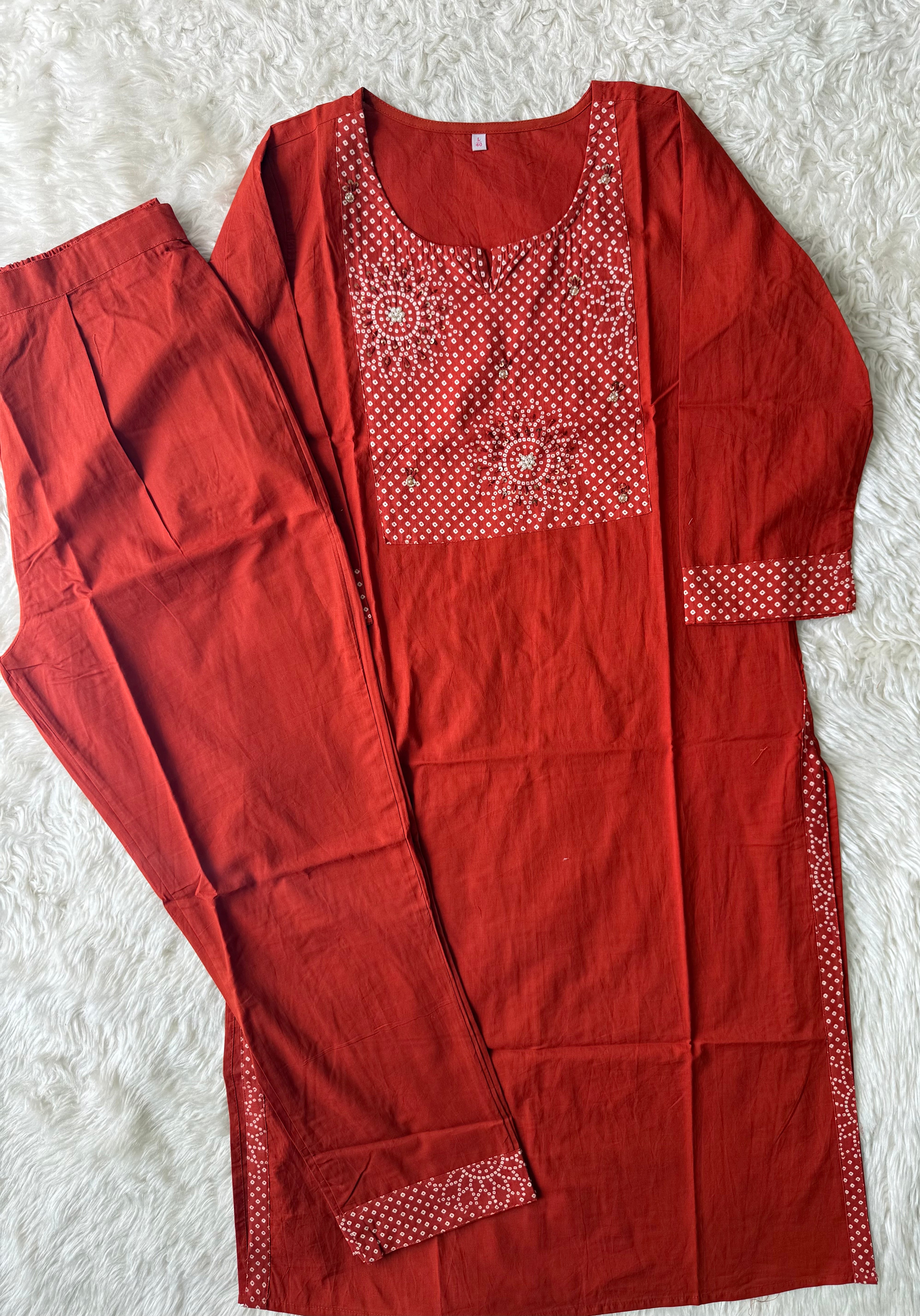 Premium Cotton Kurti Pant Set