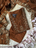 “ Plus Size” Muslin Silk Kurti Pant Dupatta Set