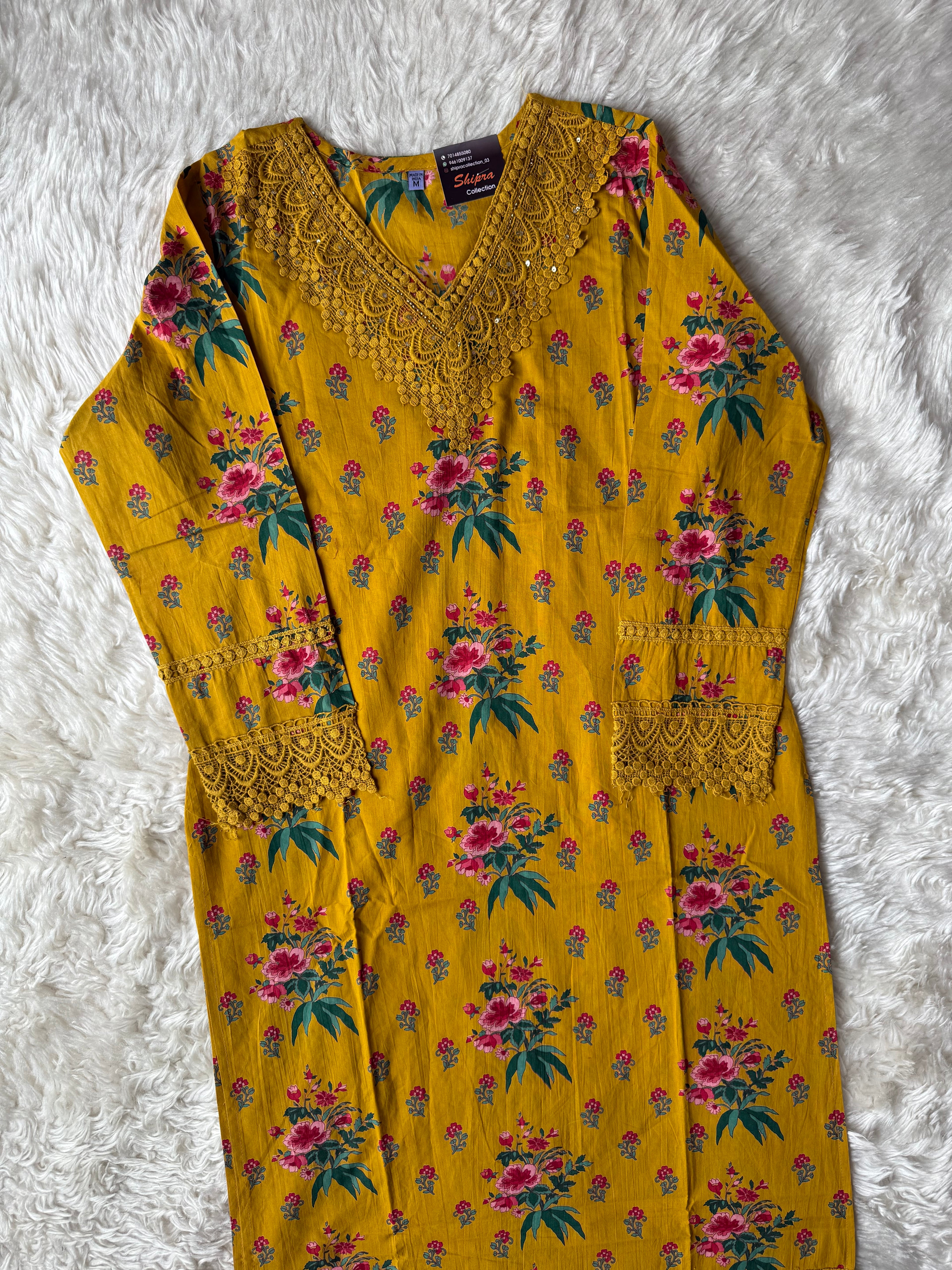 Premium Cotton Kurti Pant Dupatta Set