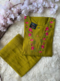 Pure Muslin Silk Kurti Plazo Set