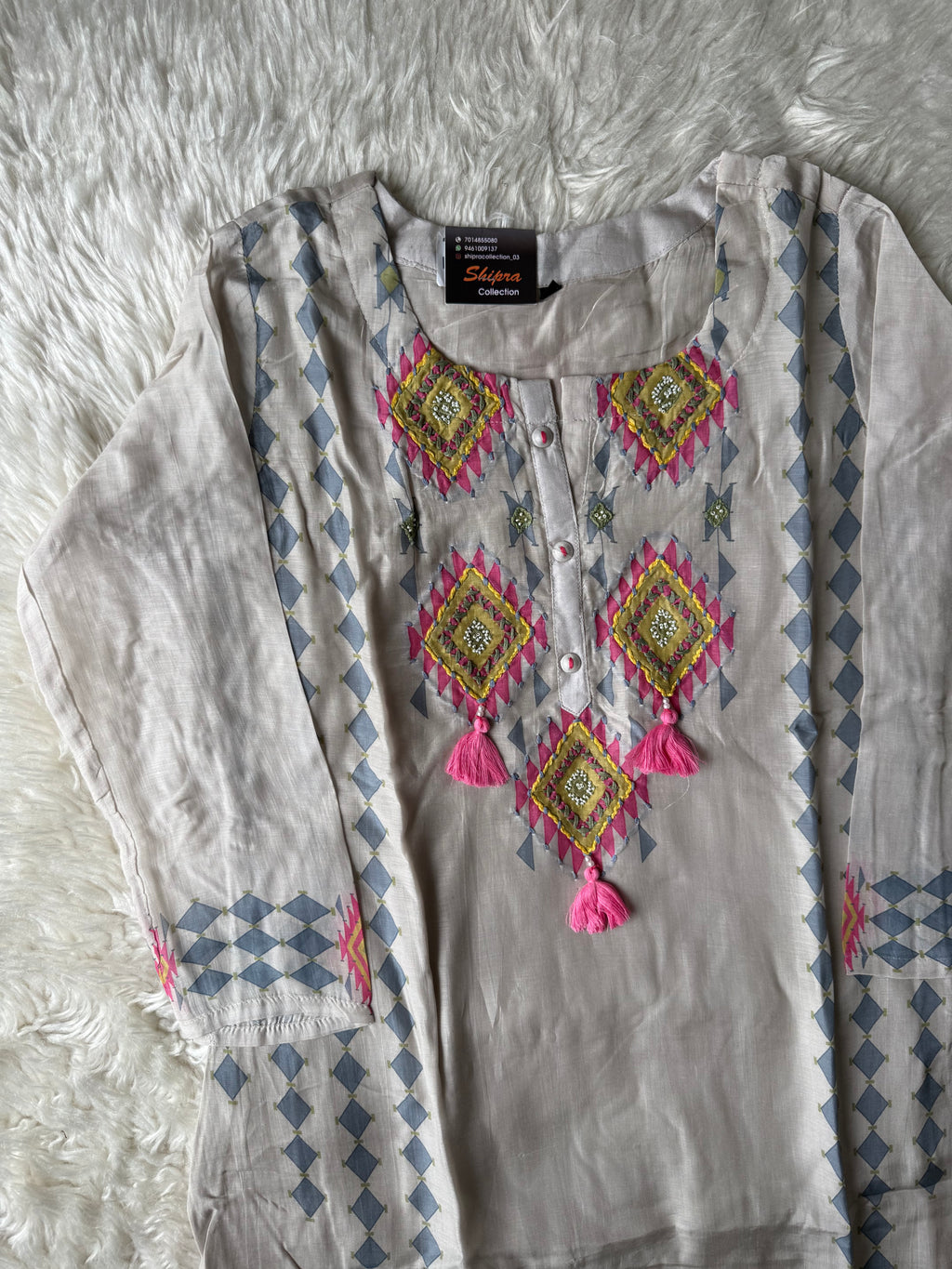 Butter Silk Kurti Pant Dupatta Set