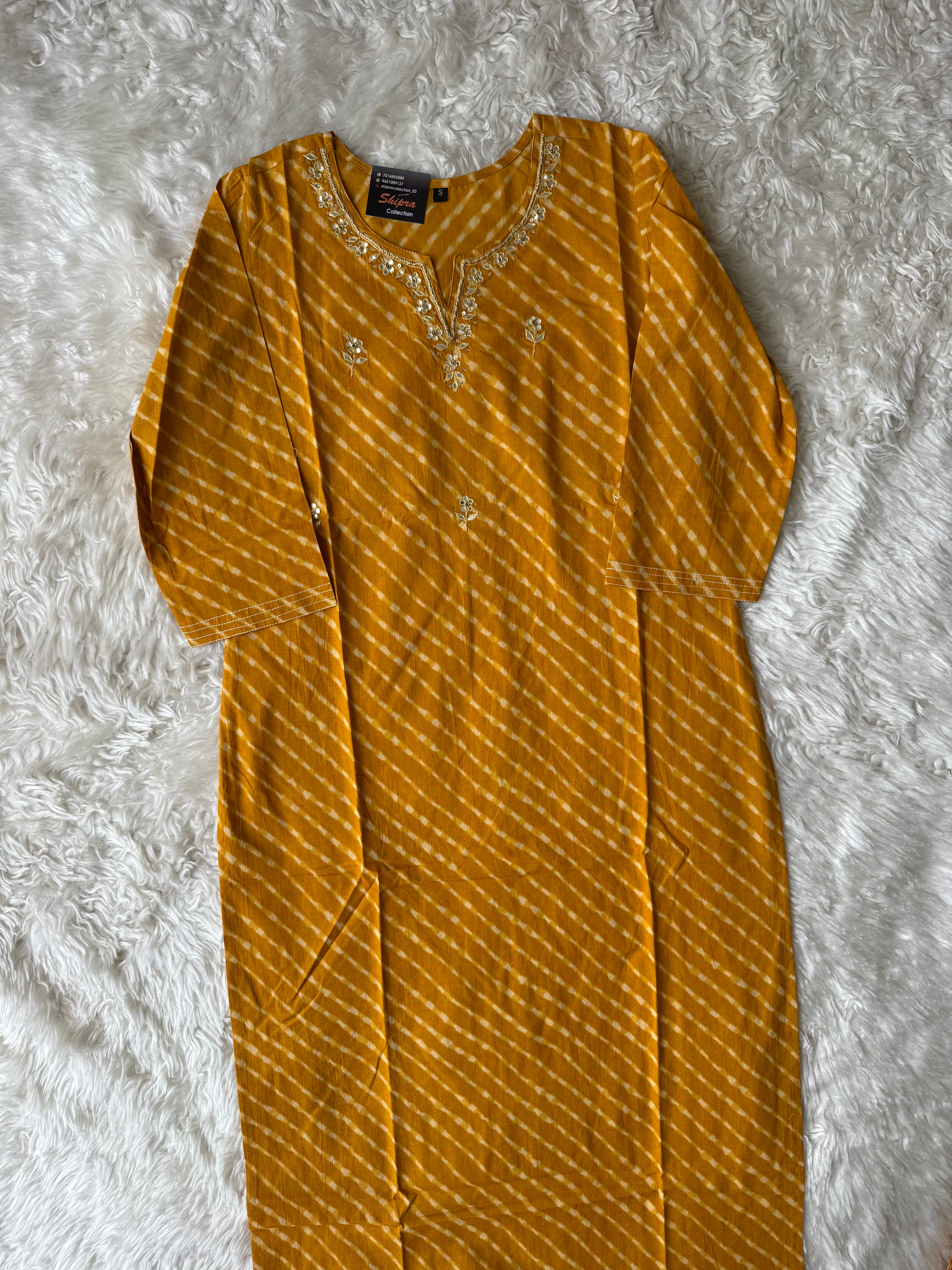 Premium Cotton Lehariya Set