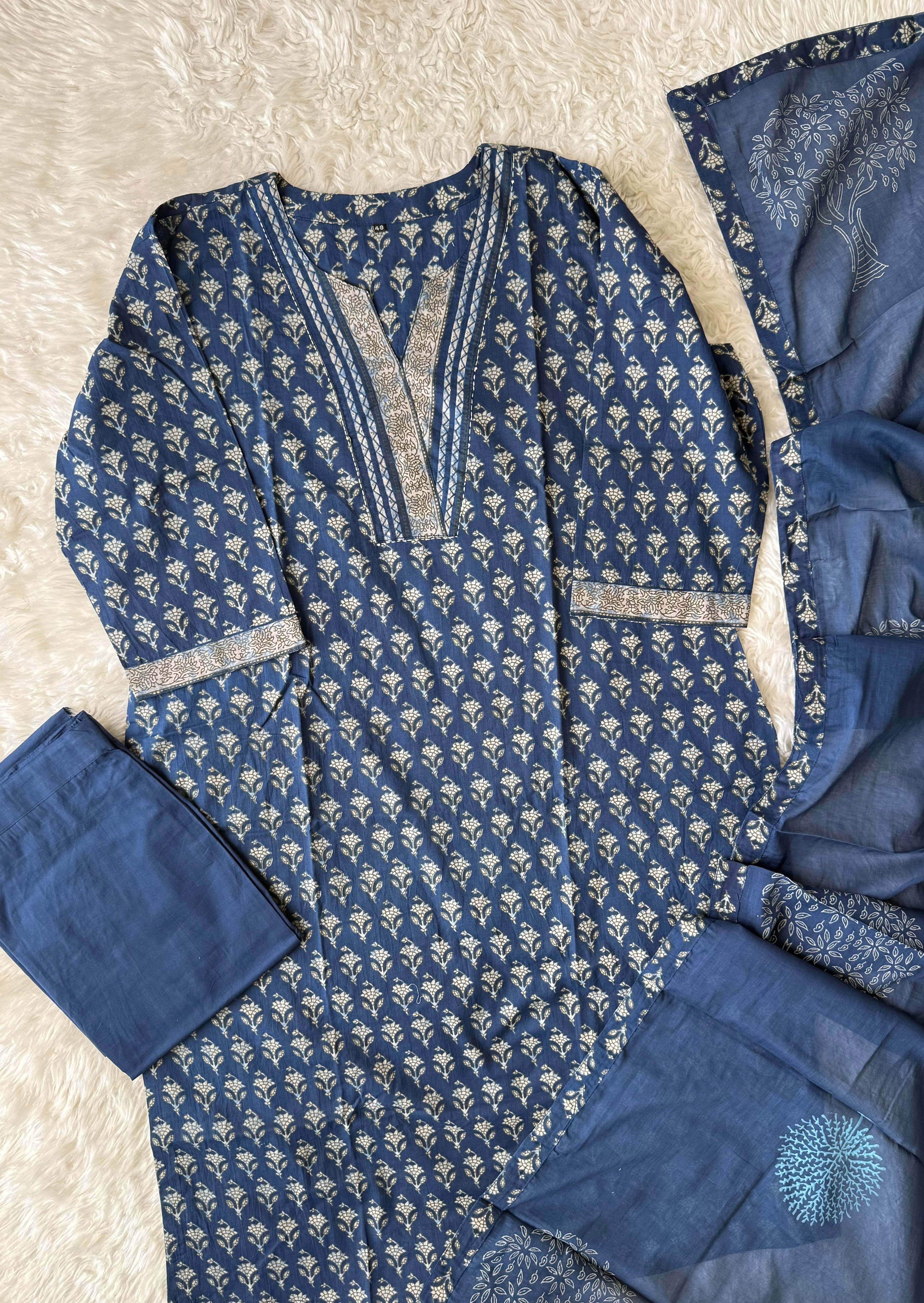 Premium Cotton Kurti Pant Dupatta Set