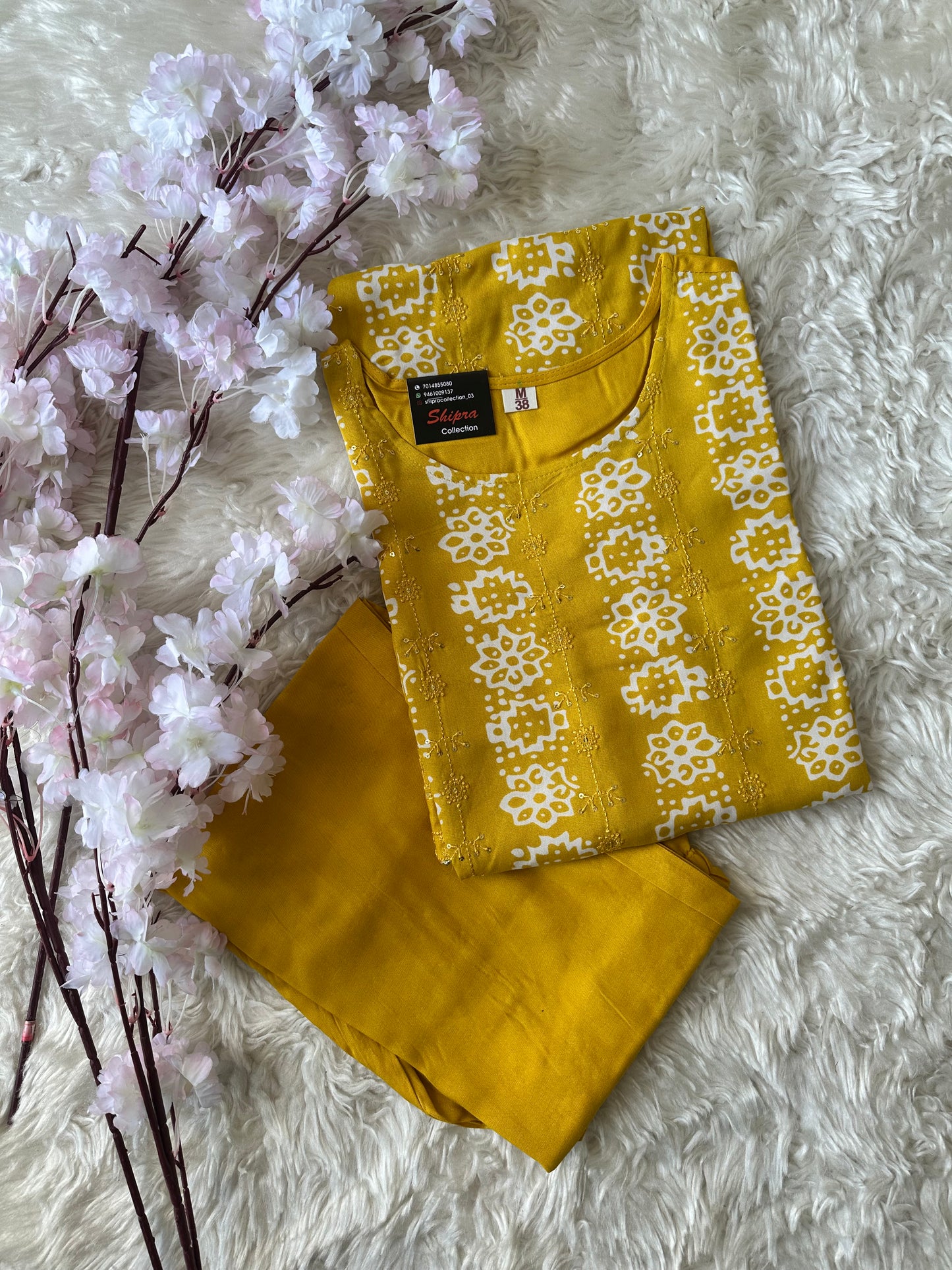 Rayon Kurti Pant Set