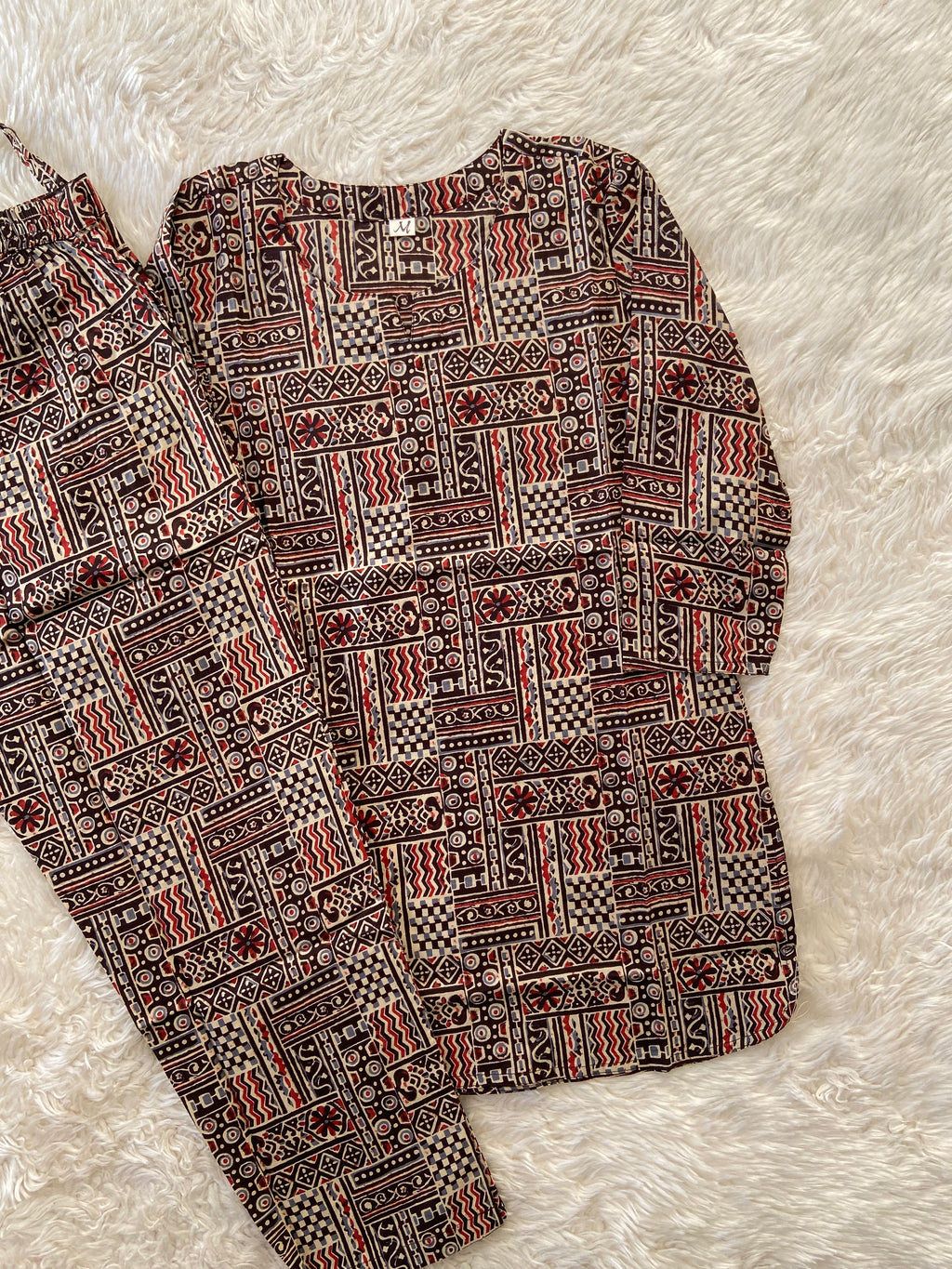Premium Cotton Kalamkari Print Lounge Wear