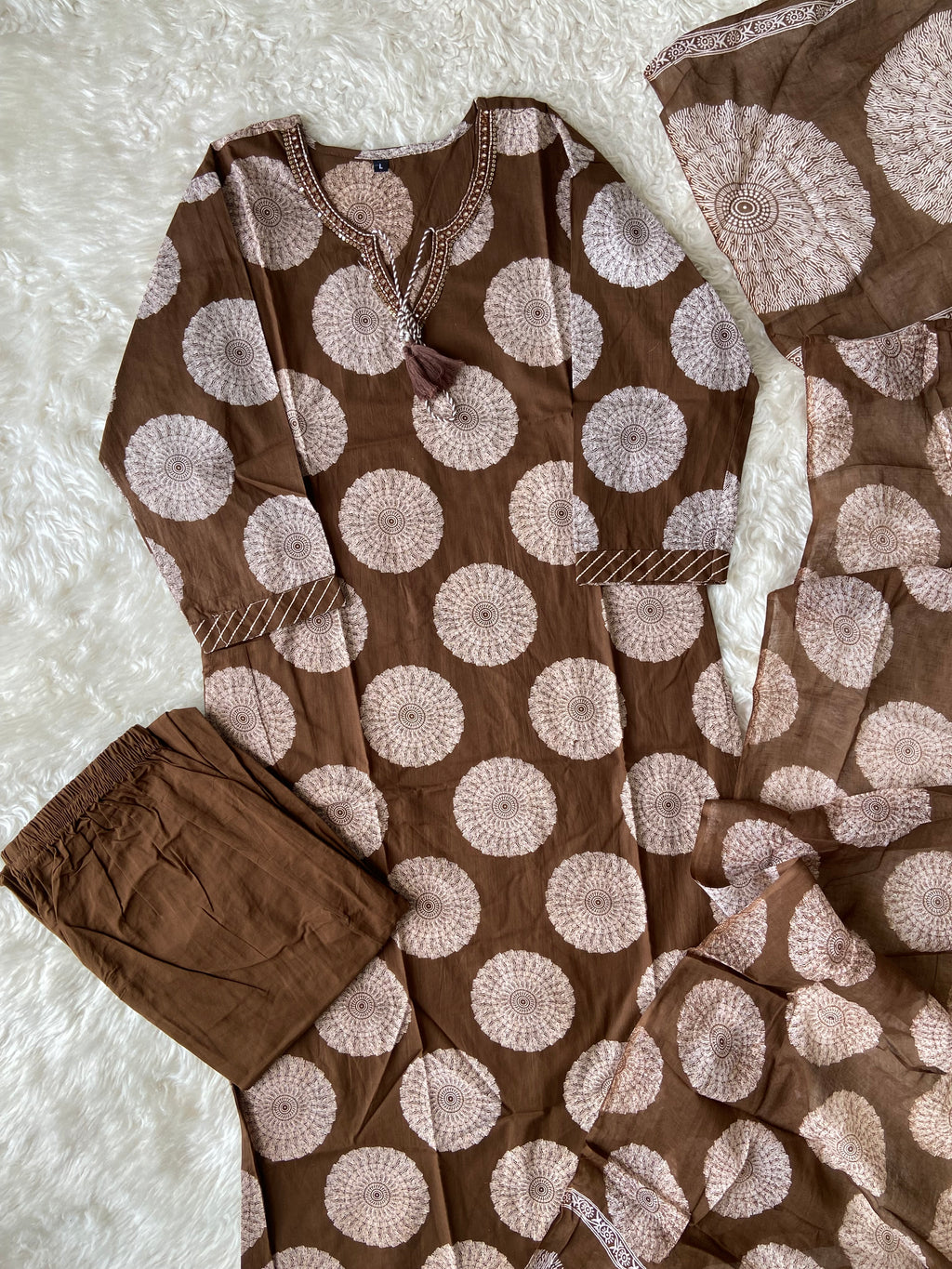 Budget Friendly Kurti Pant Dupatta Set