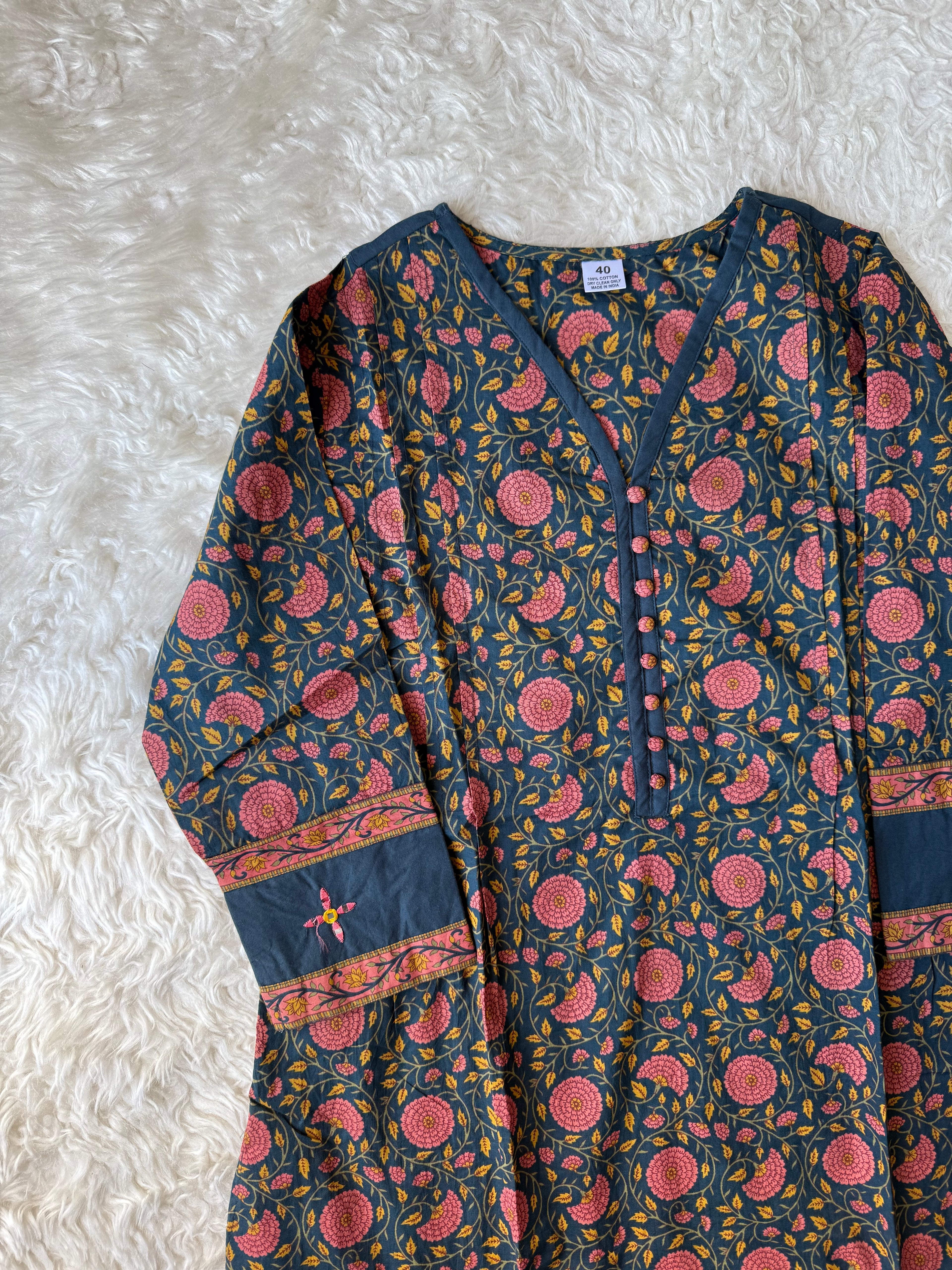 Premium Cotton Aline Kurti Plazo Dupatta Set