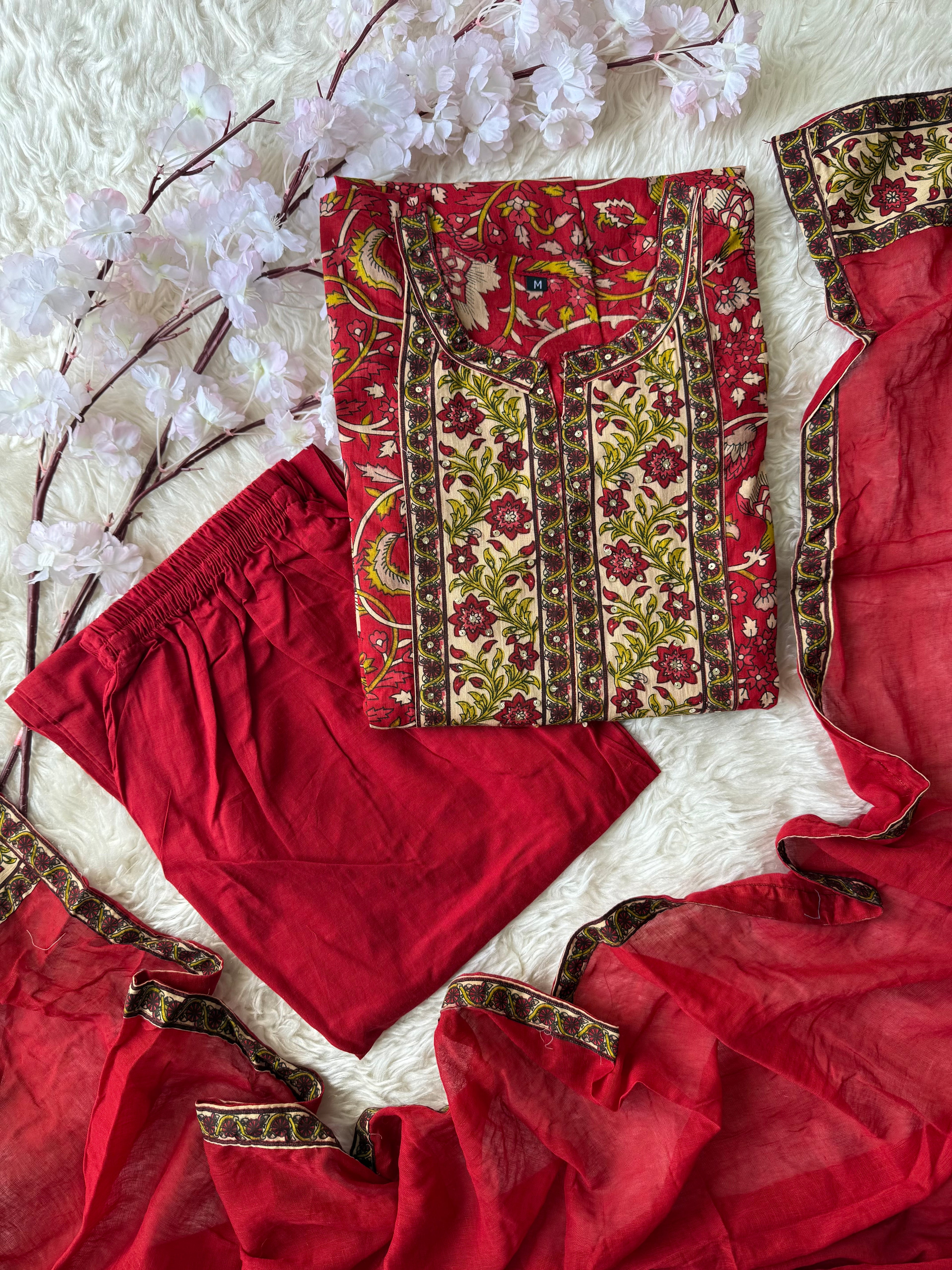 Budget Friendly FLARE Kurti Pant Dupatta Set