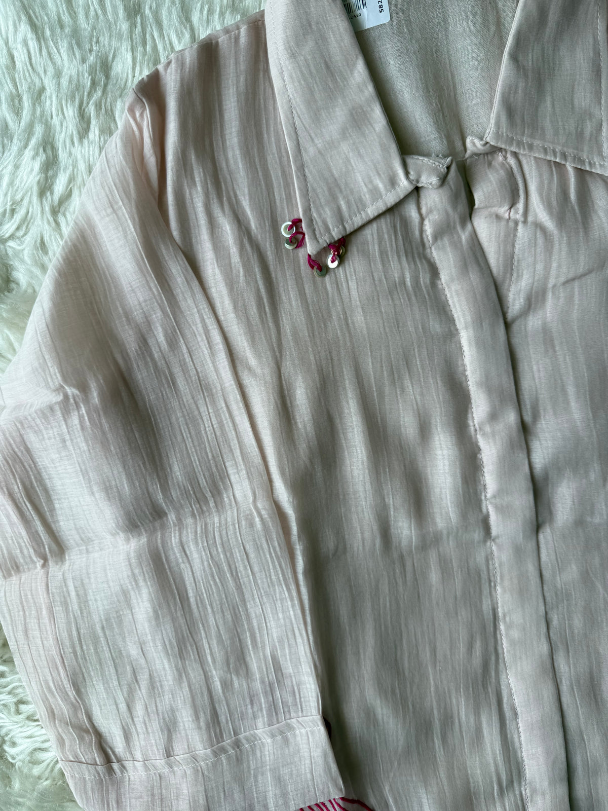 Mul Chanderi Thread work Co-ord Set